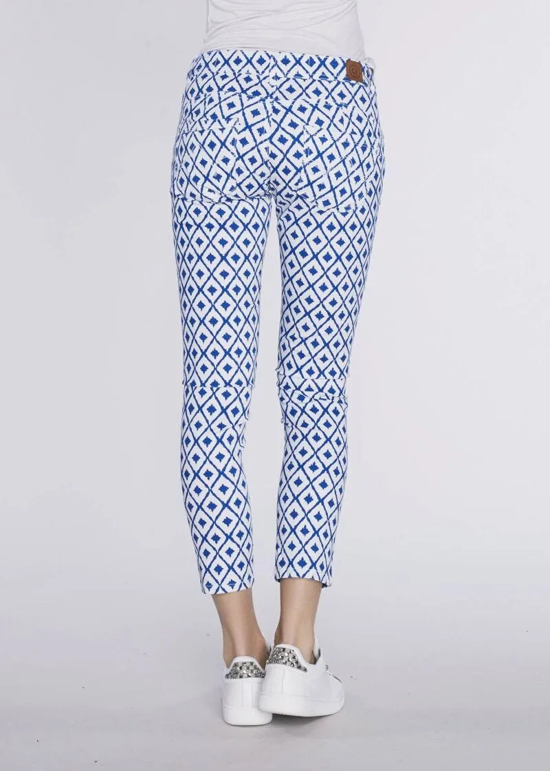 Pantalone in cotone con stampa grafica