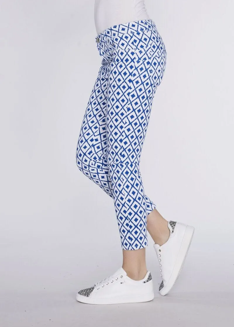 Pantalone in cotone con stampa grafica
