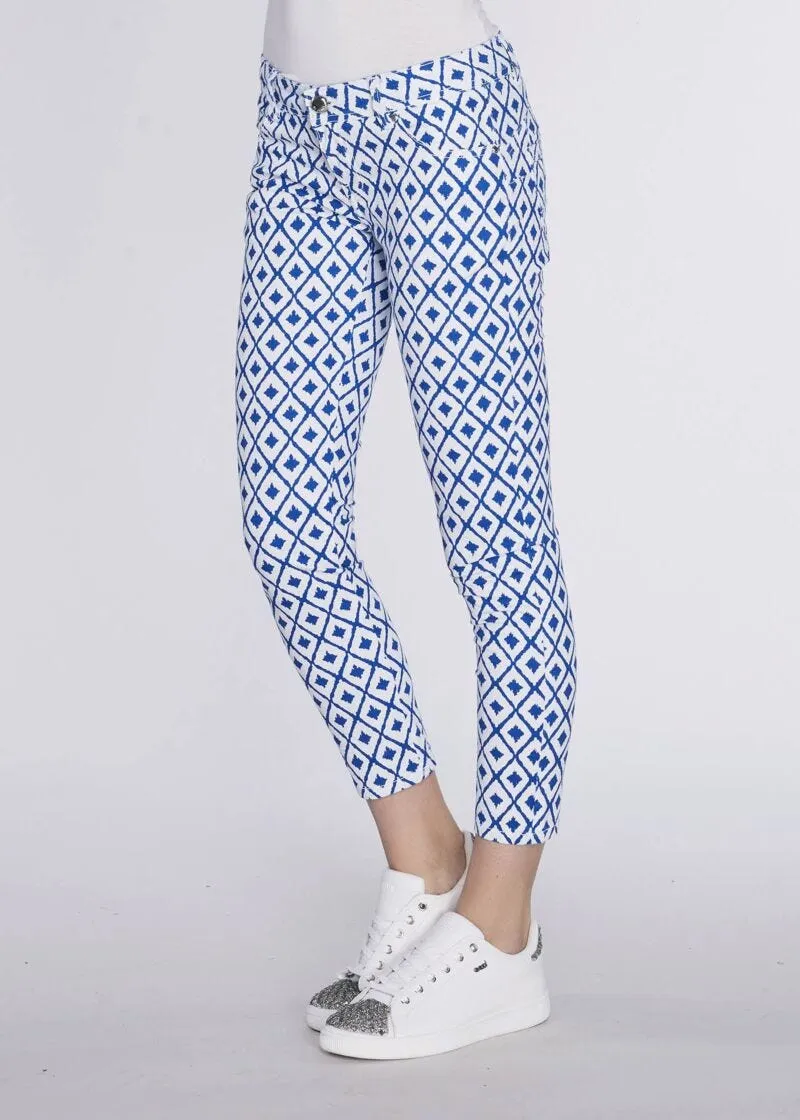 Pantalone in cotone con stampa grafica