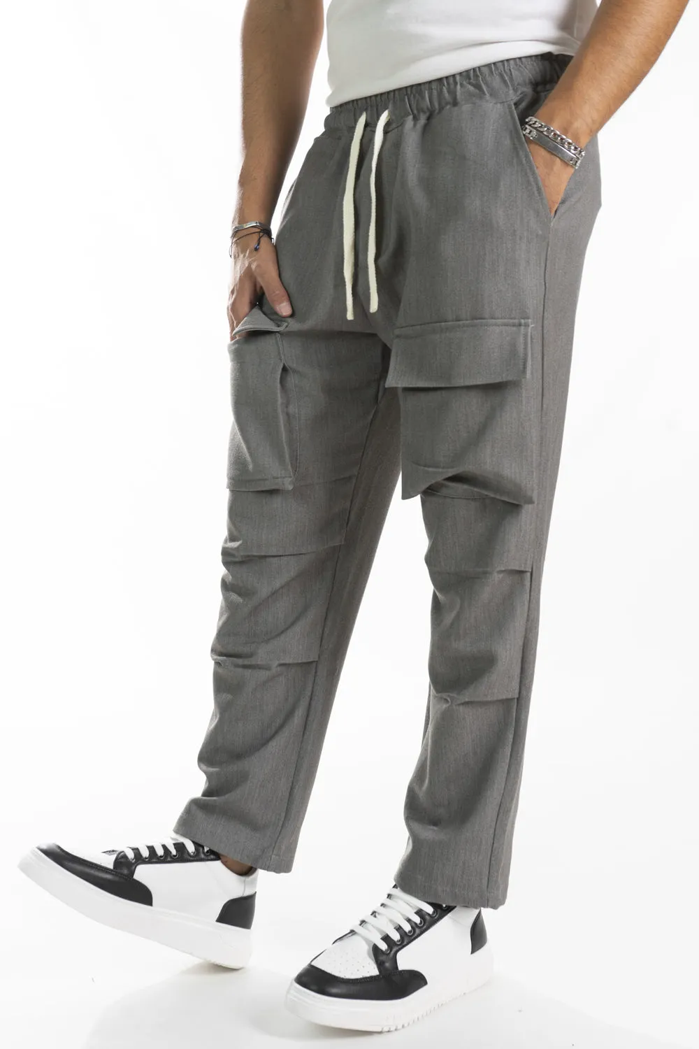 Pantalone Uomo Cargo Con Tasche Anteriori Art. Pt177