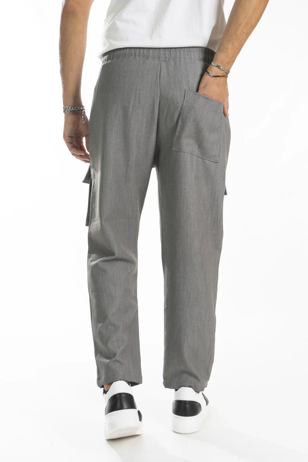 Pantalone Uomo Cargo Con Tasche Anteriori Art. Pt177