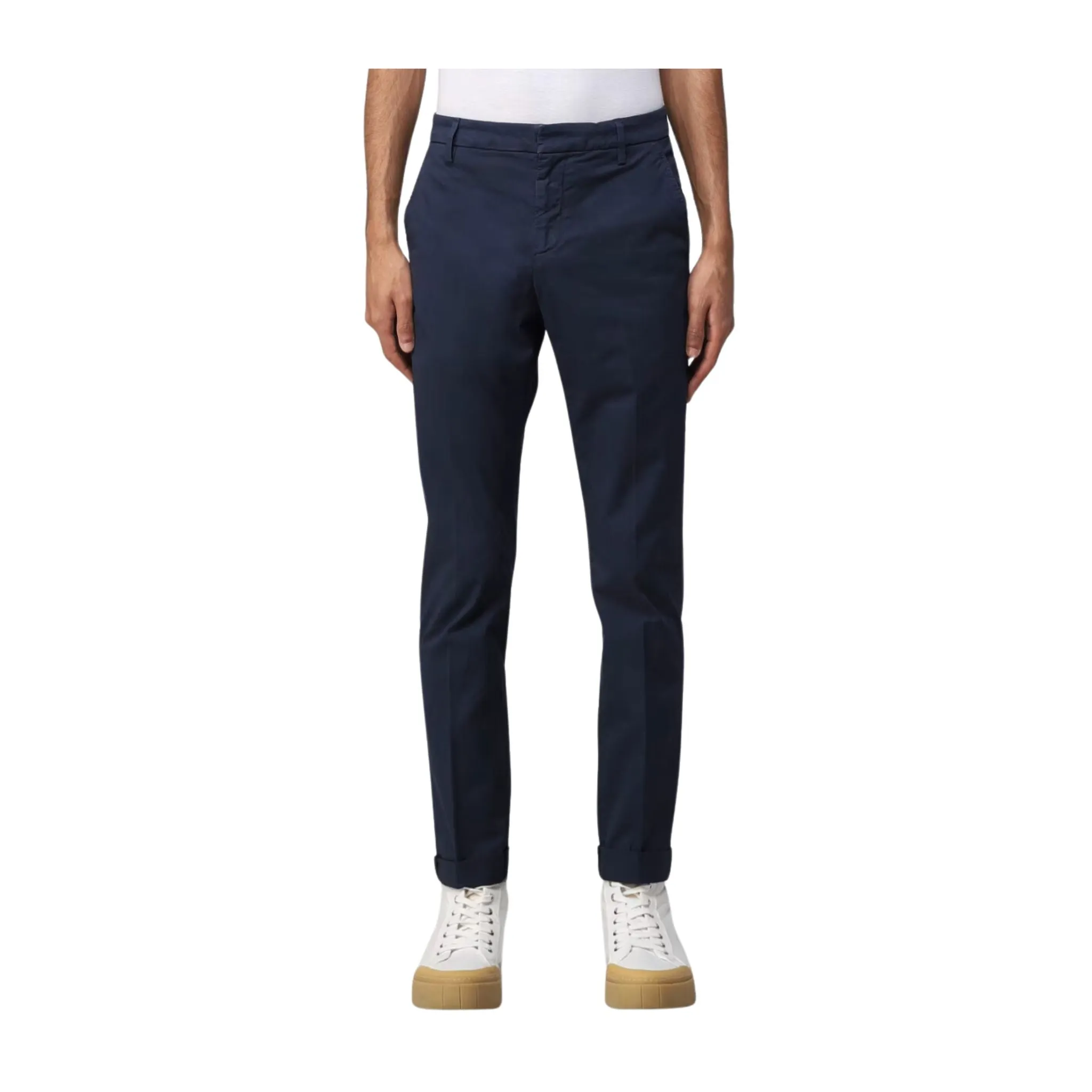 Pantalone Uomo Navy con risvolto