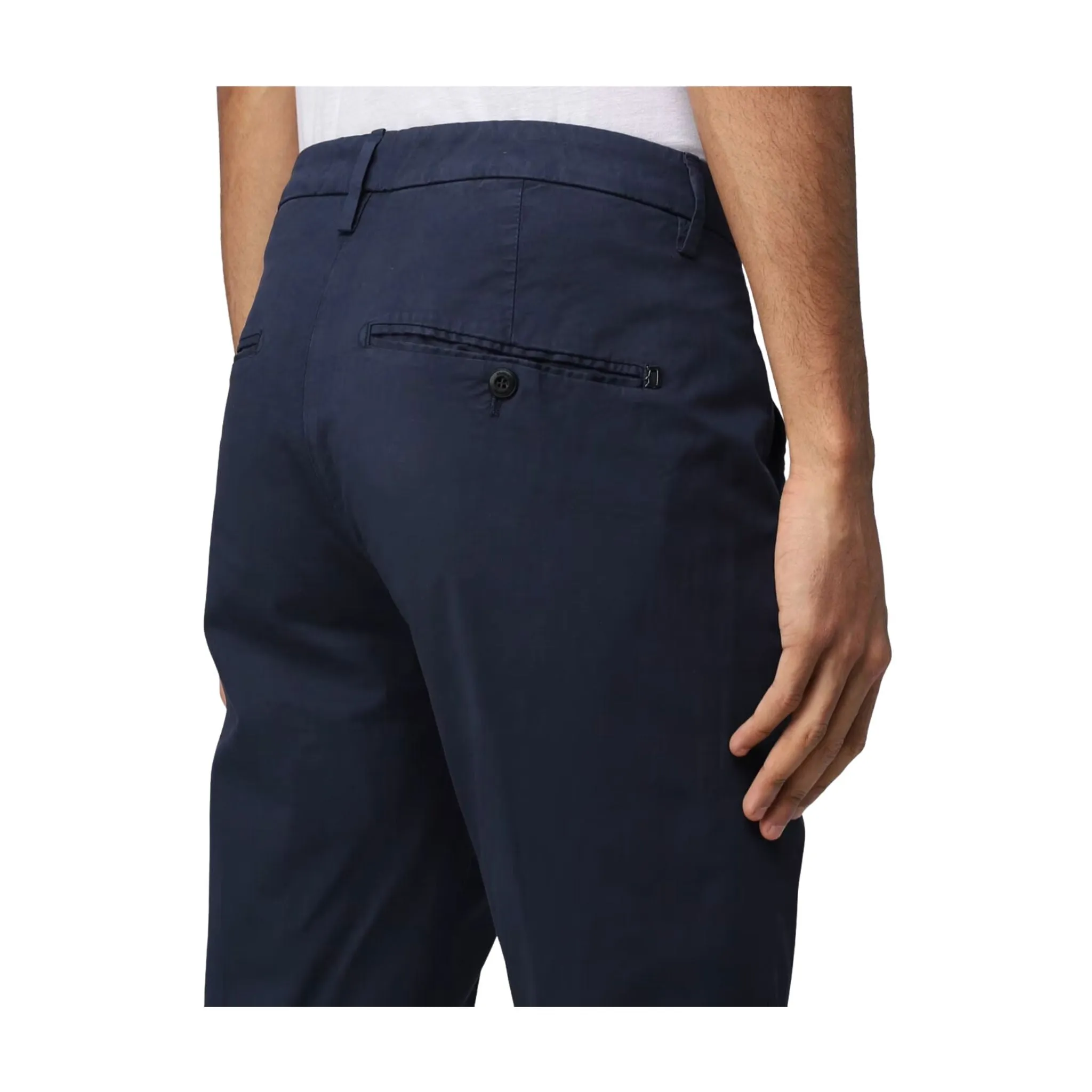 Pantalone Uomo Navy con risvolto