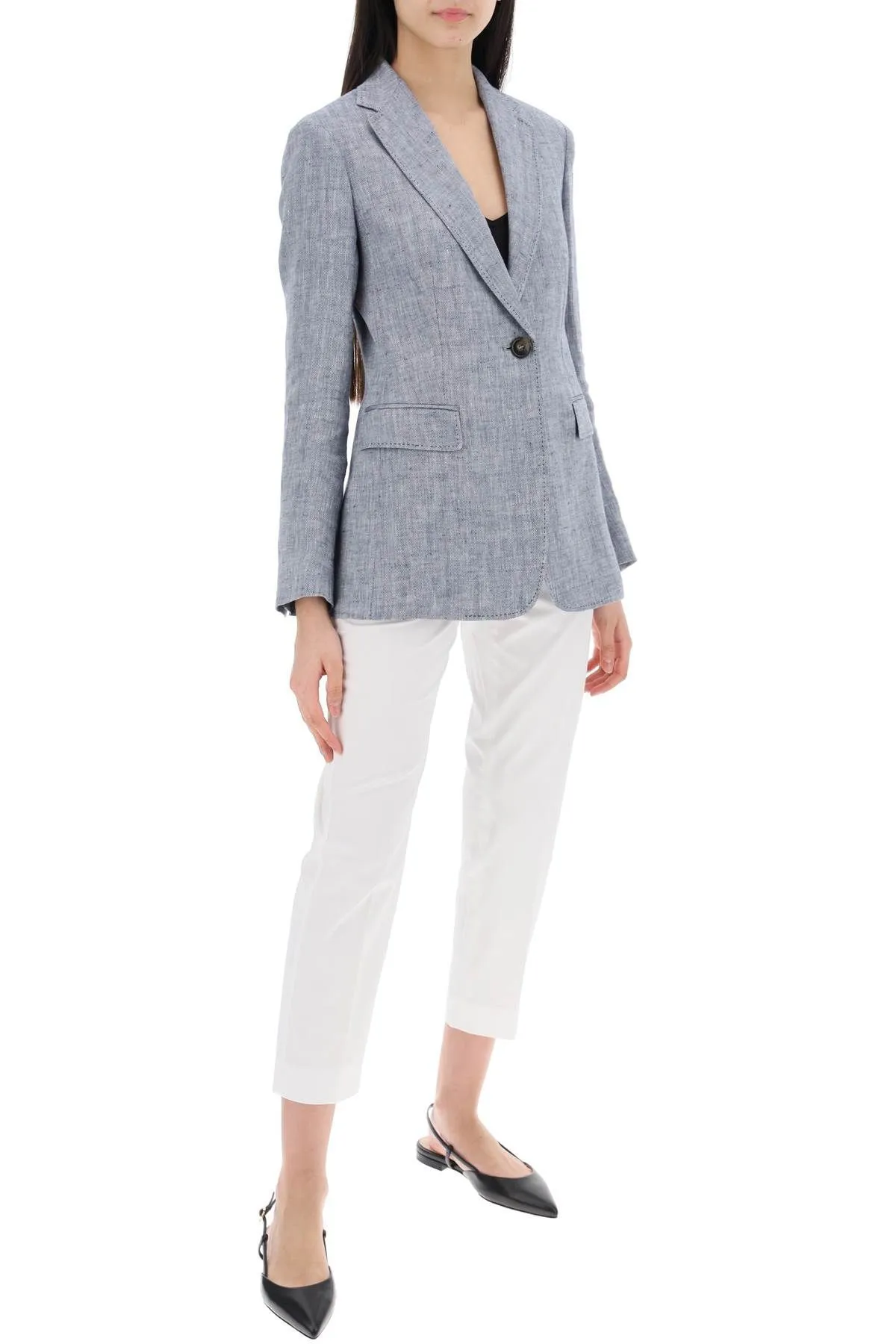 Pantaloni a sigaretta 'Cecco' in cotone stretch