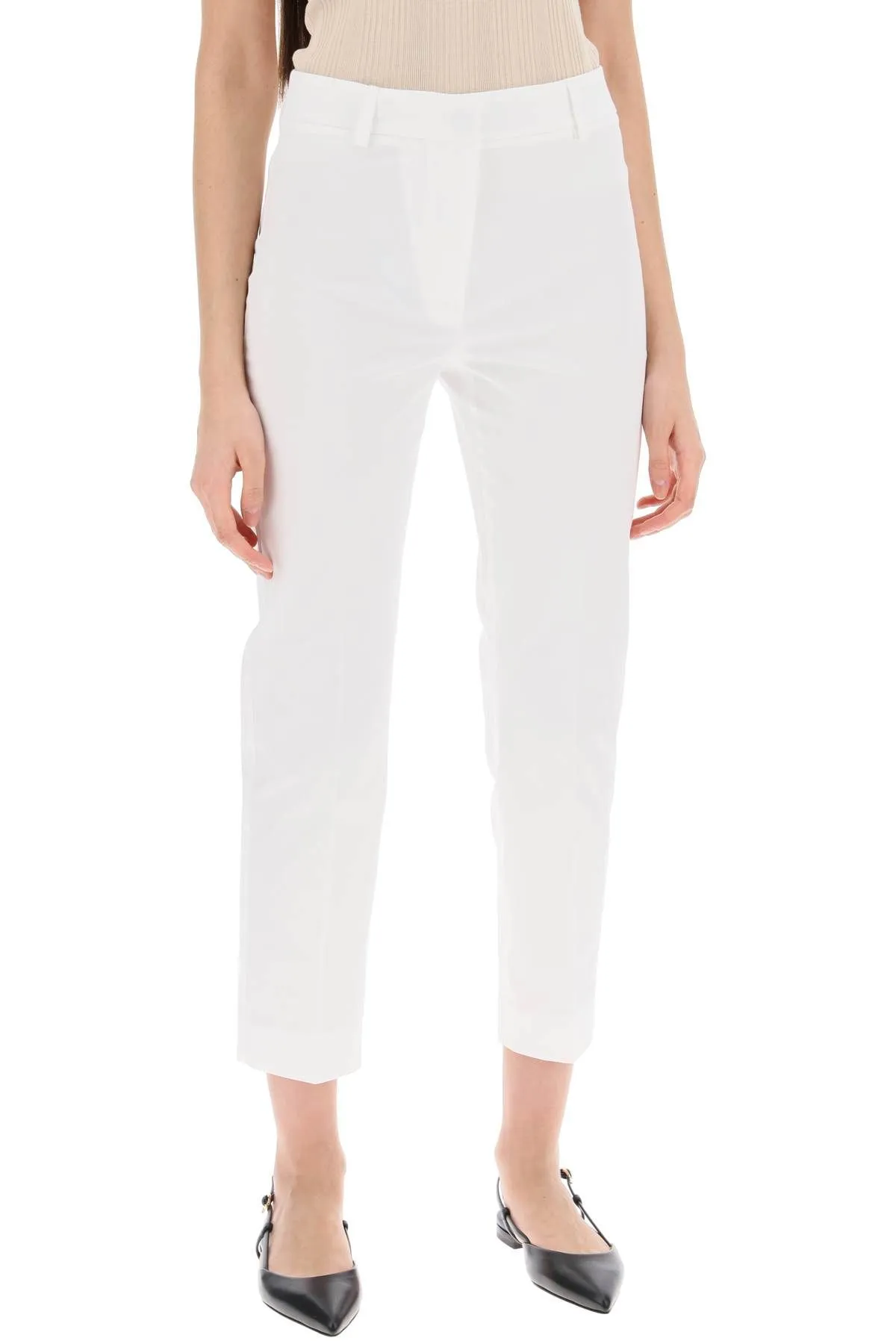 Pantaloni a sigaretta 'Cecco' in cotone stretch
