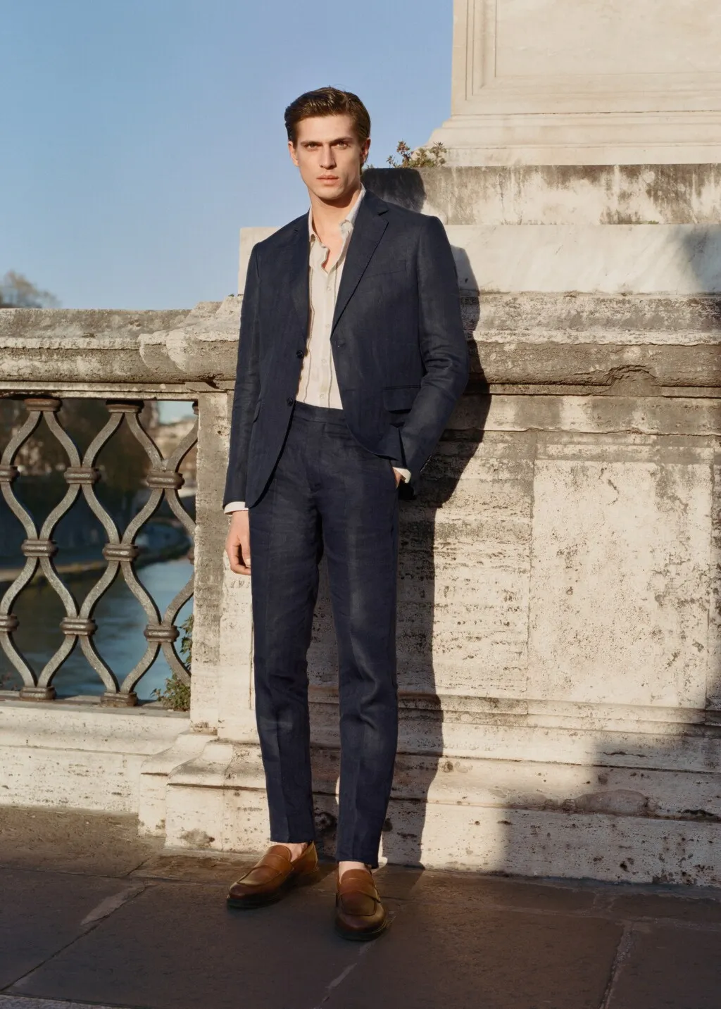 Pantaloni completo lino