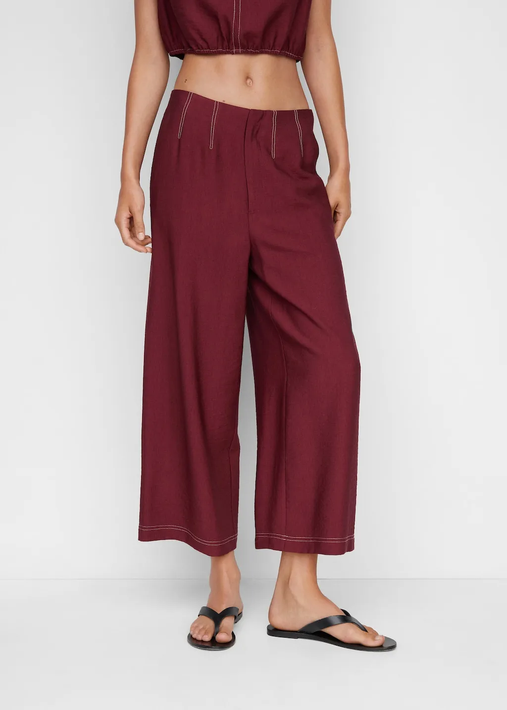 Pantaloni culotte cuciture