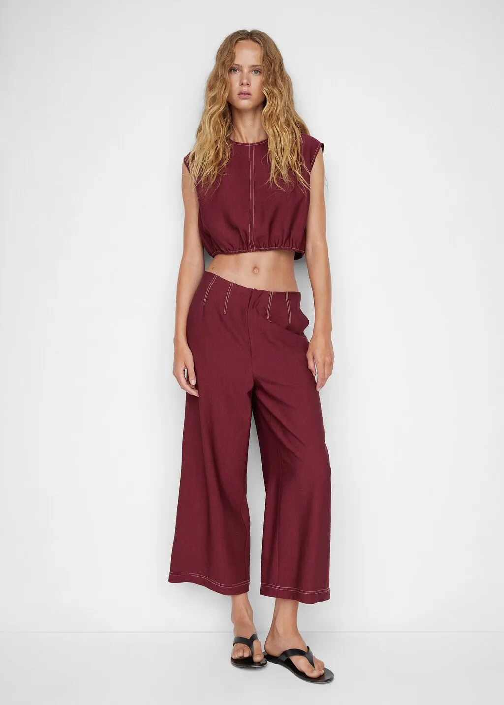 Pantaloni culotte cuciture
