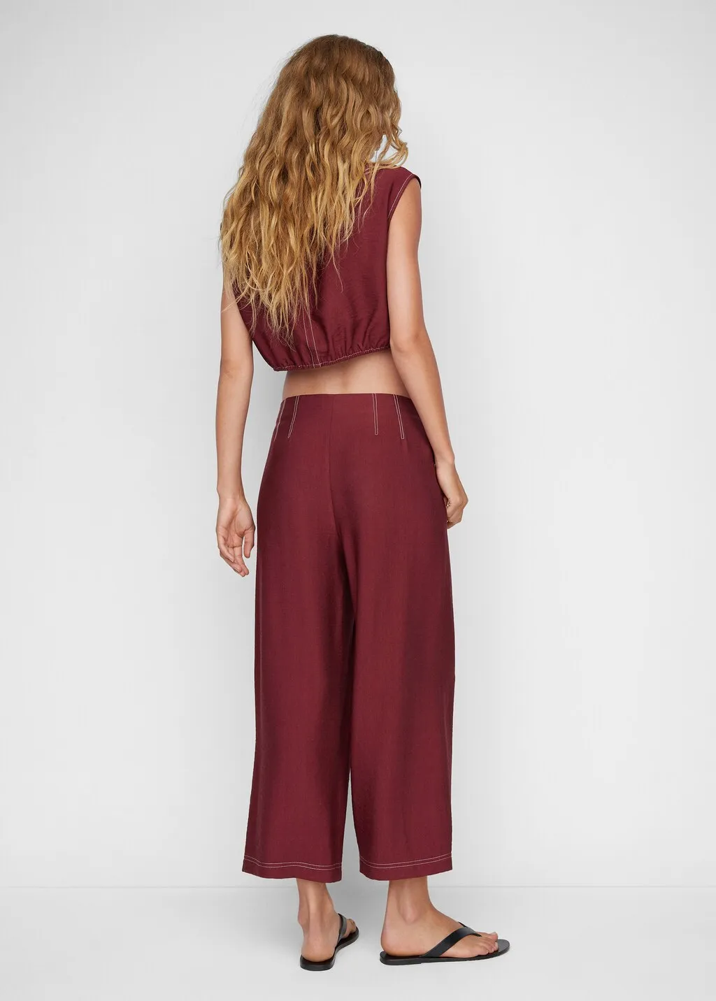 Pantaloni culotte cuciture