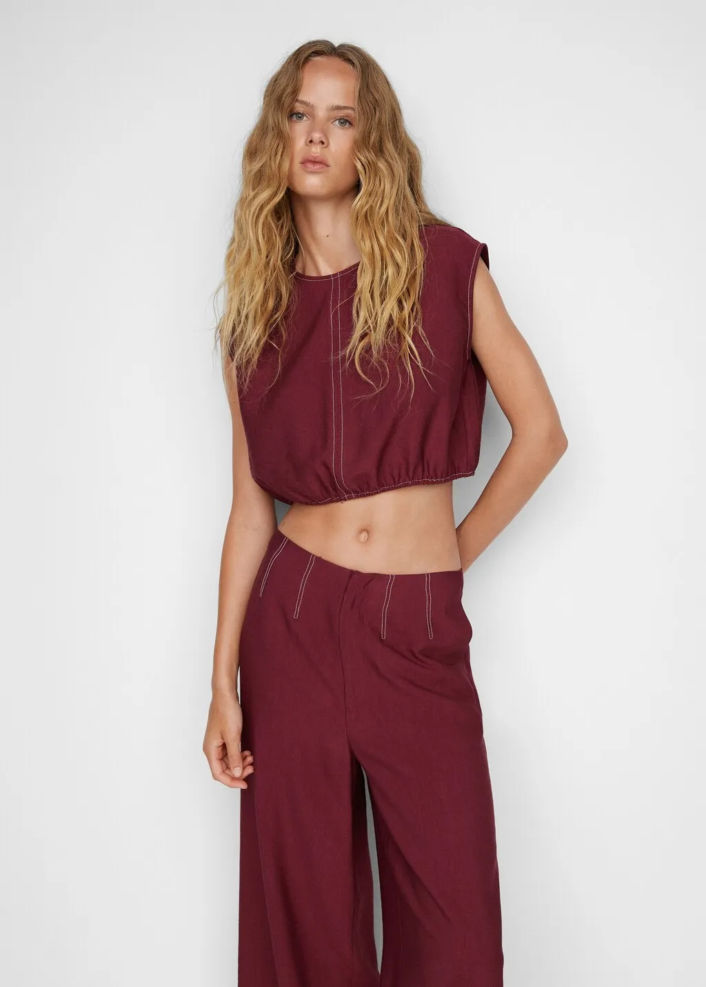 Pantaloni culotte cuciture
