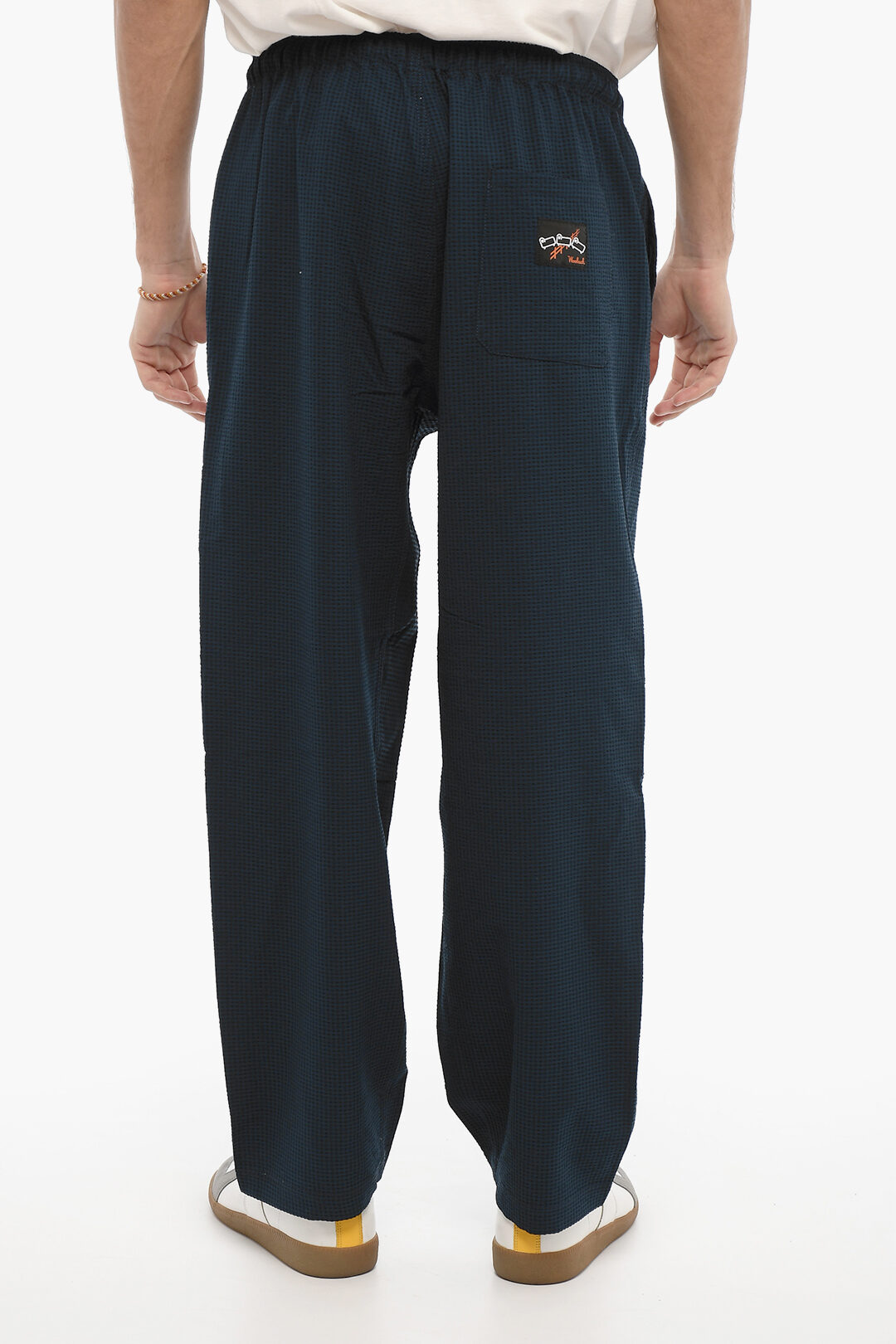 Pantaloni Pigiama a Quadretti con Elastico in Vita