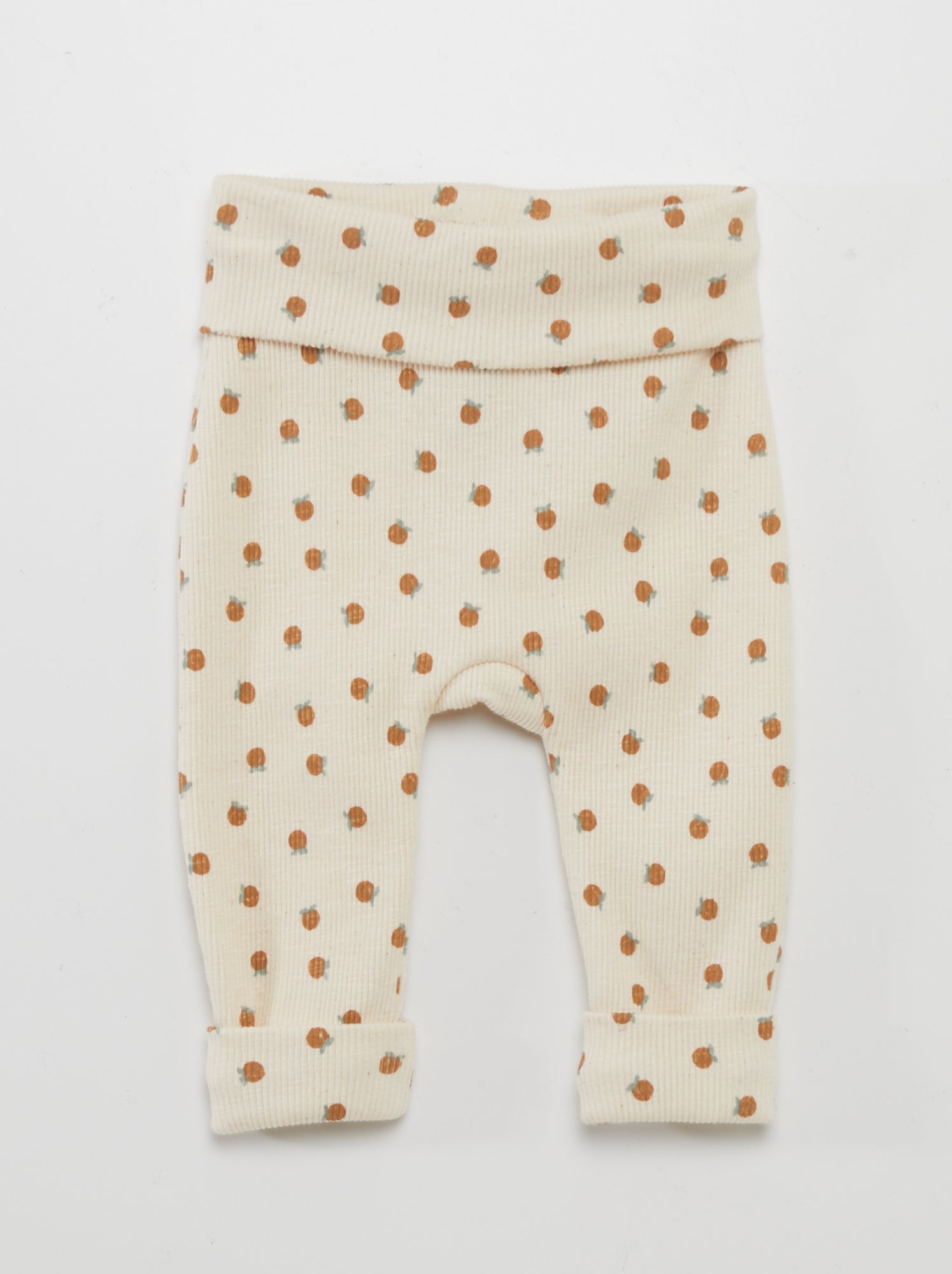 Pantaloni sarouel a coste con motivi - BIANCO
