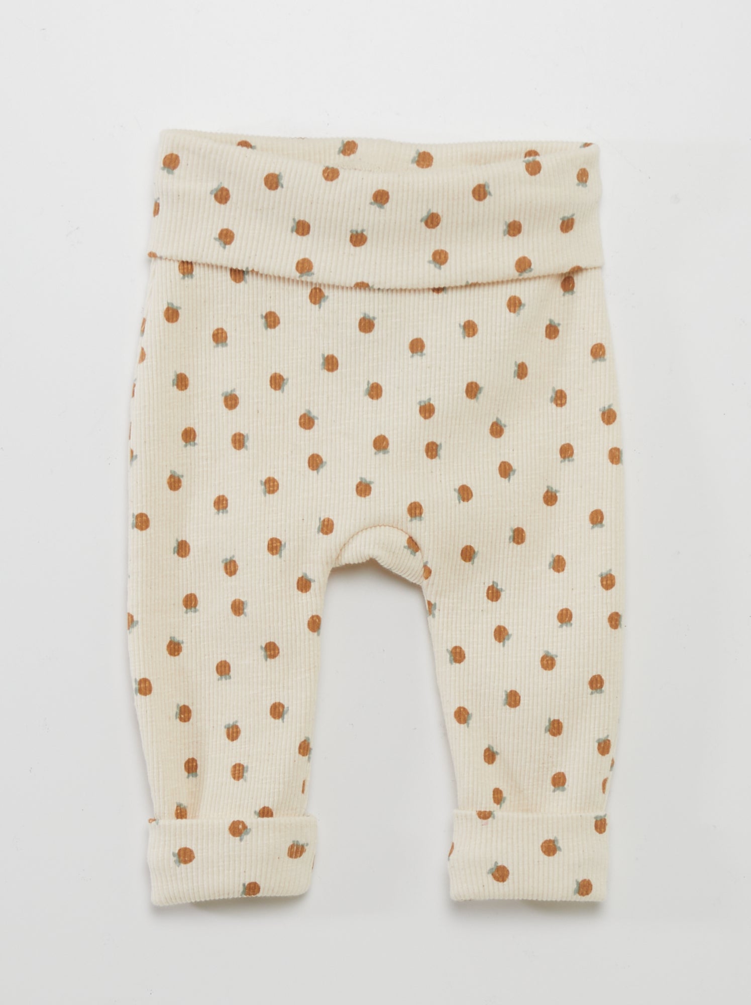 Pantaloni sarouel a coste con motivi - BIANCO