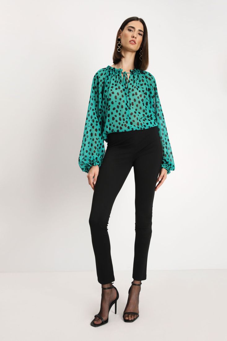 Pantaloni skinny con cuciture dettaglio