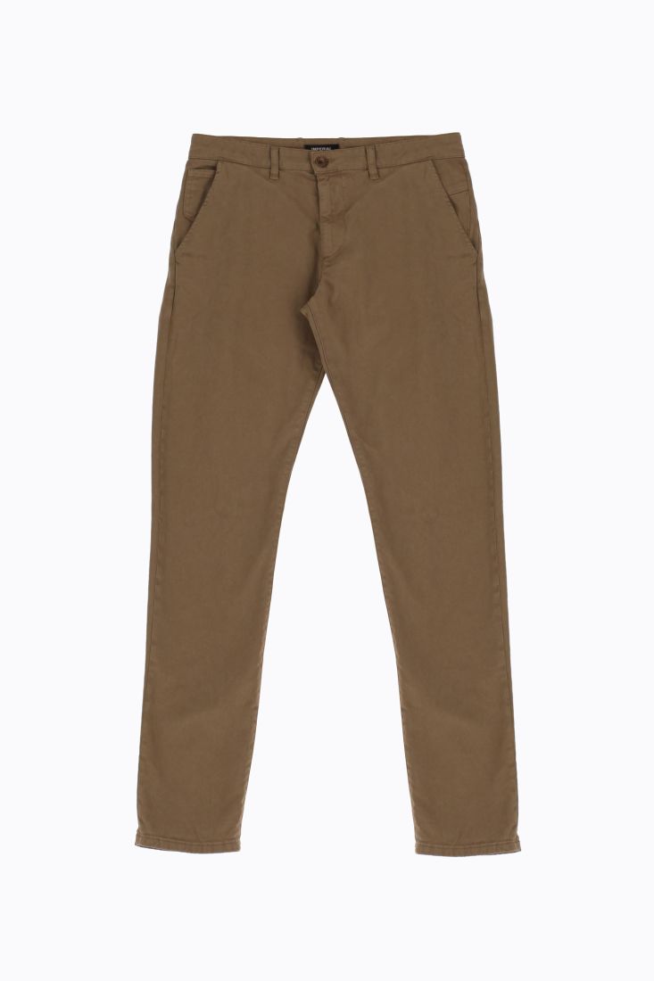Pantaloni slim-fit monocolour con tasche americane