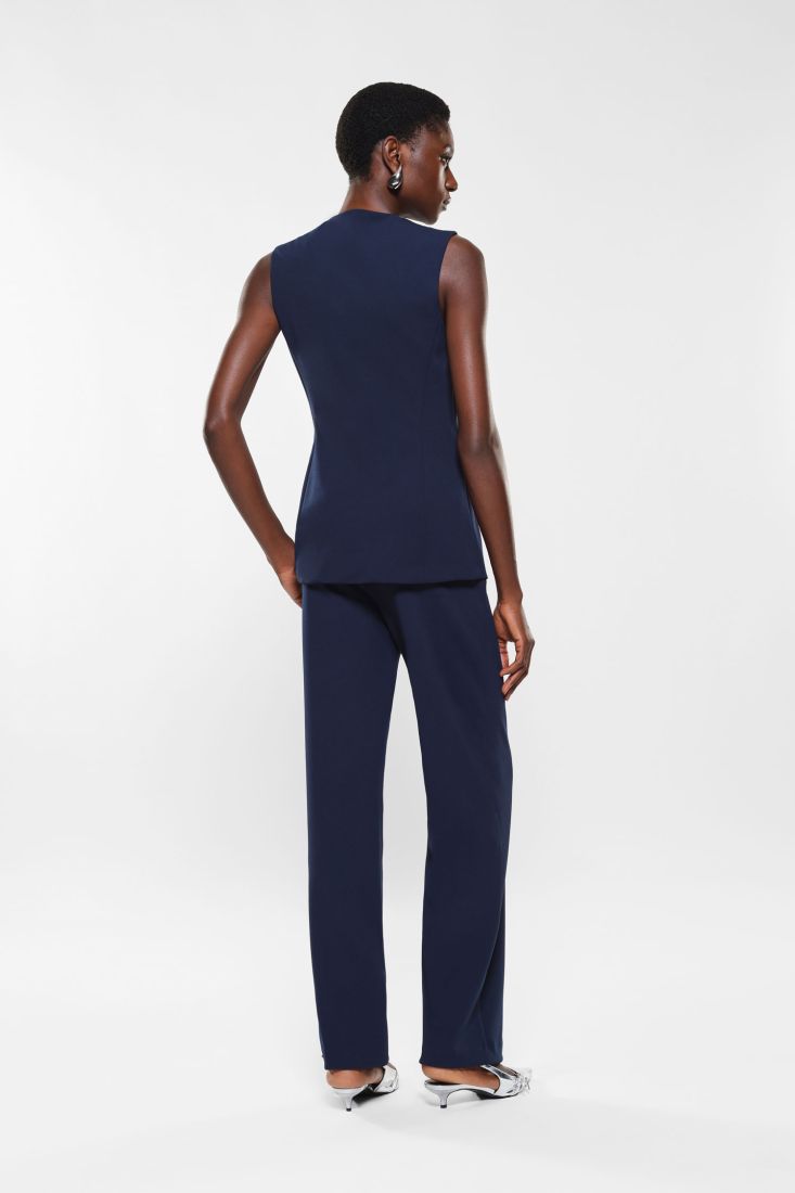 Pantaloni straight con tasche verticali