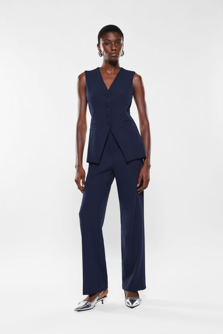 Pantaloni straight con tasche verticali