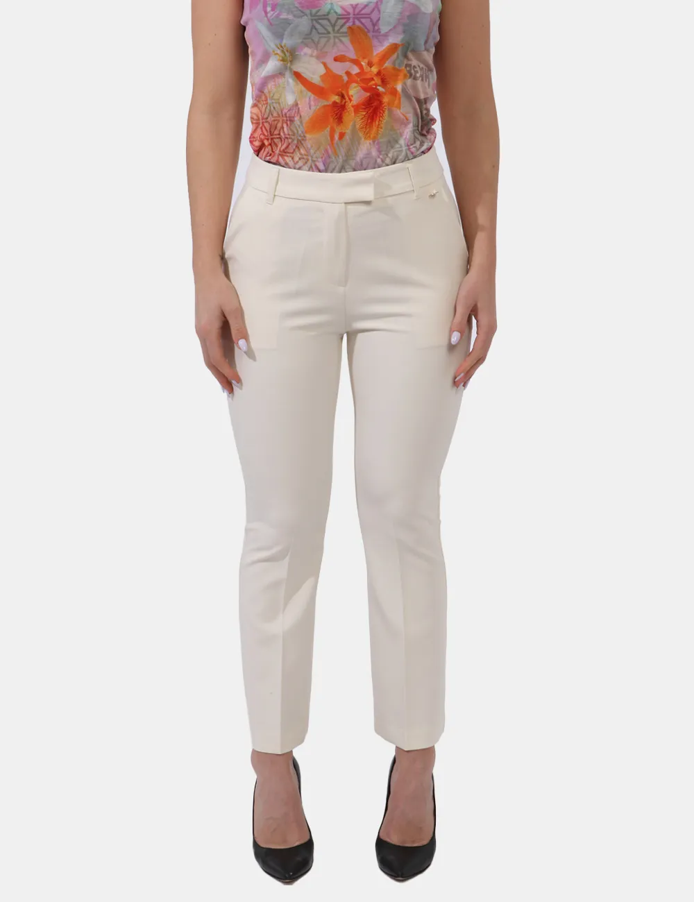 Pantaloni Yes Zee Bianco