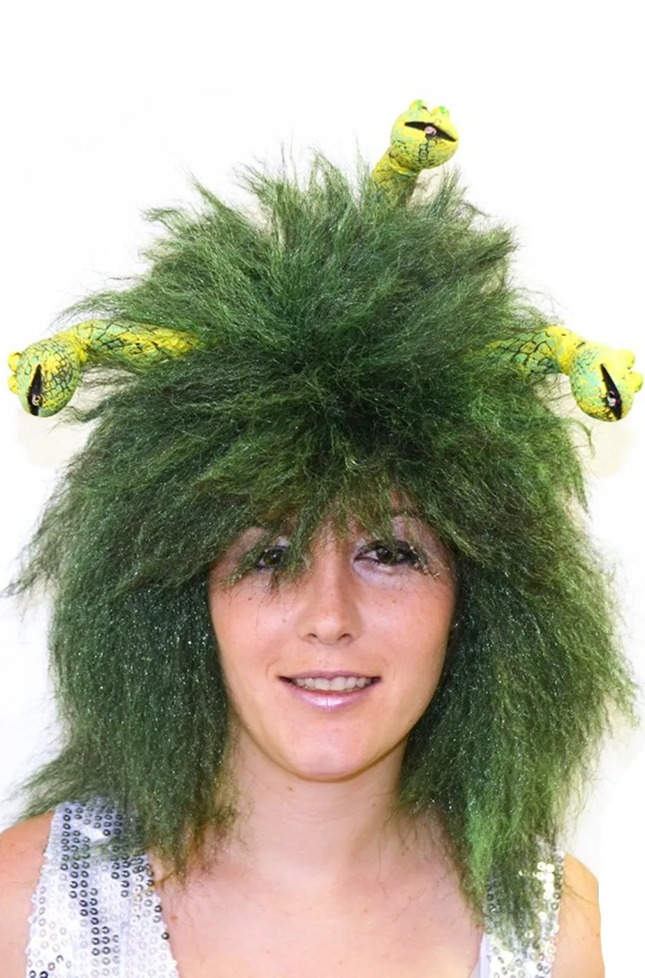 Parrucca verde dea Medusa con serpenti
