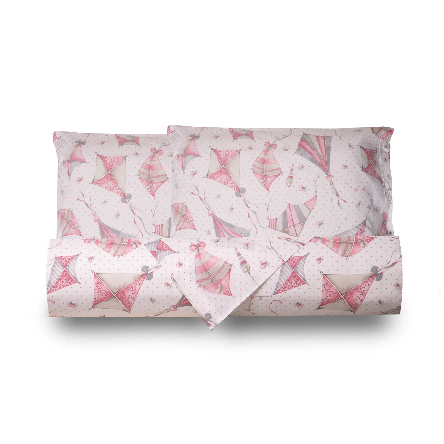 Parure copripiumino matrimoniale aquiloni rosa - SmartDecoHome 
