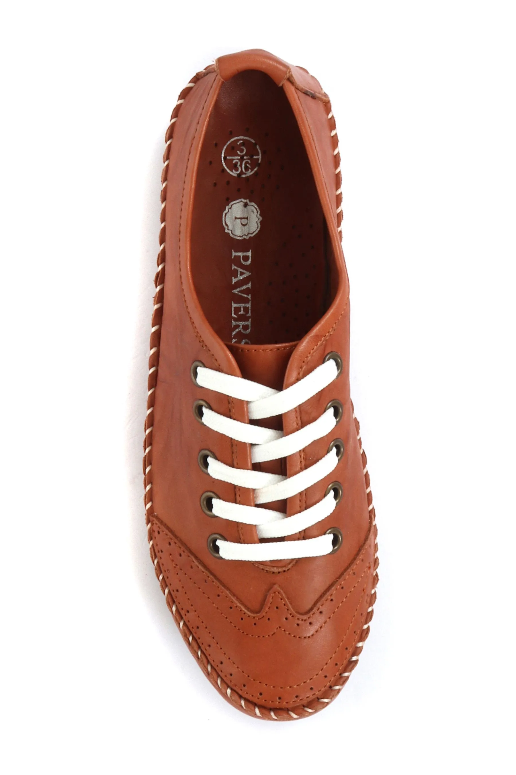 Pavers - Scarpe da ginnastica donna stringate in pelle