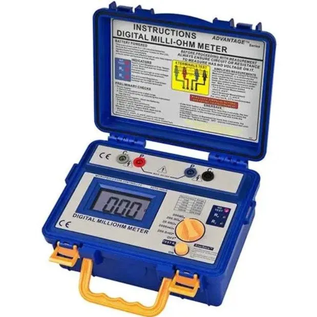 PCE Instruments PCE-MO 2002 Milliohmmetro, misurazioni di resistenza precise in bobine, generatori e circuiti, design compatto e