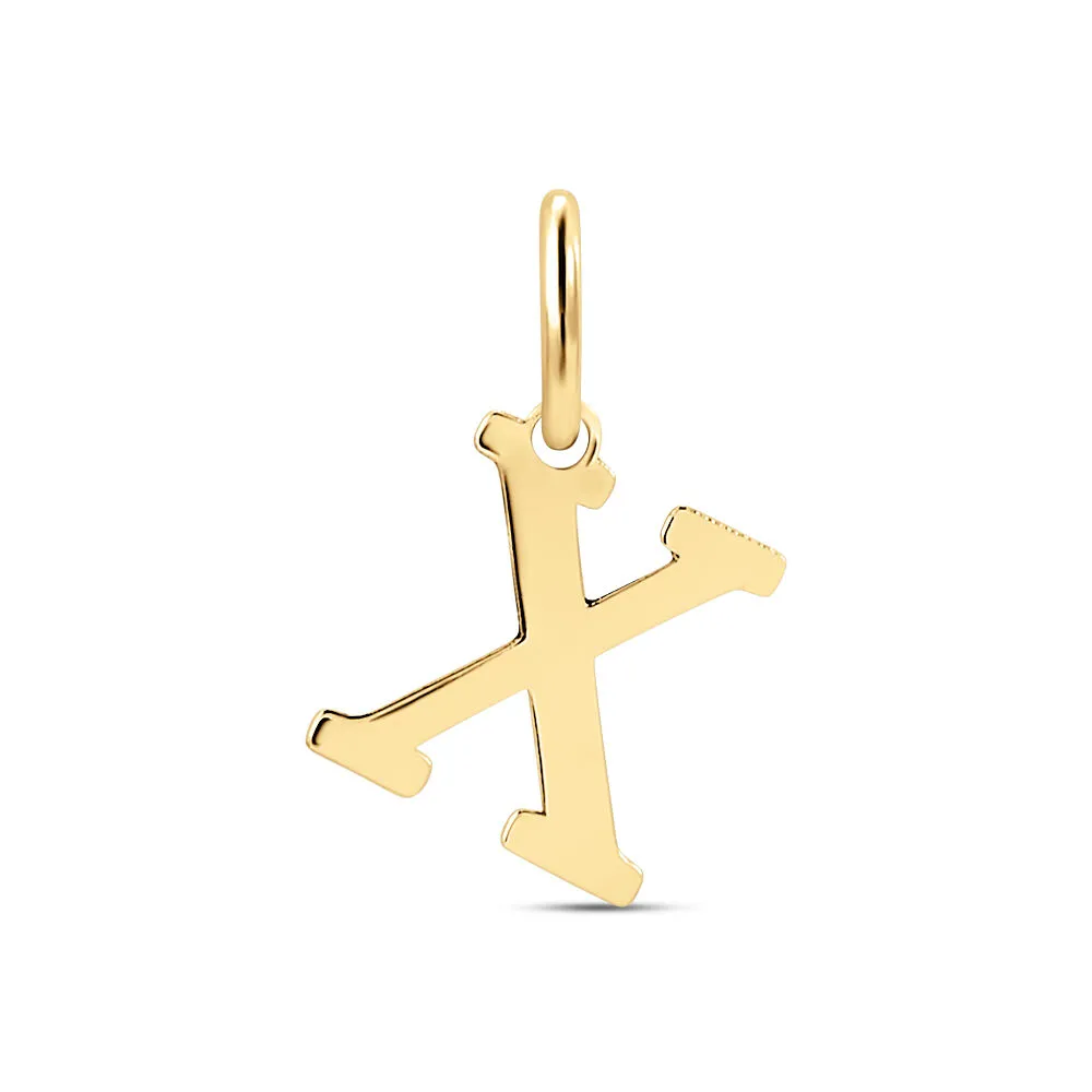 Pendente Lettera X Poème Oro Giallo 375/1000 1428090