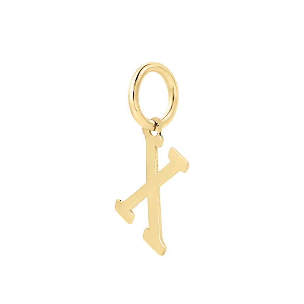 Pendente Lettera X Poème Oro Giallo 375/1000 1428090