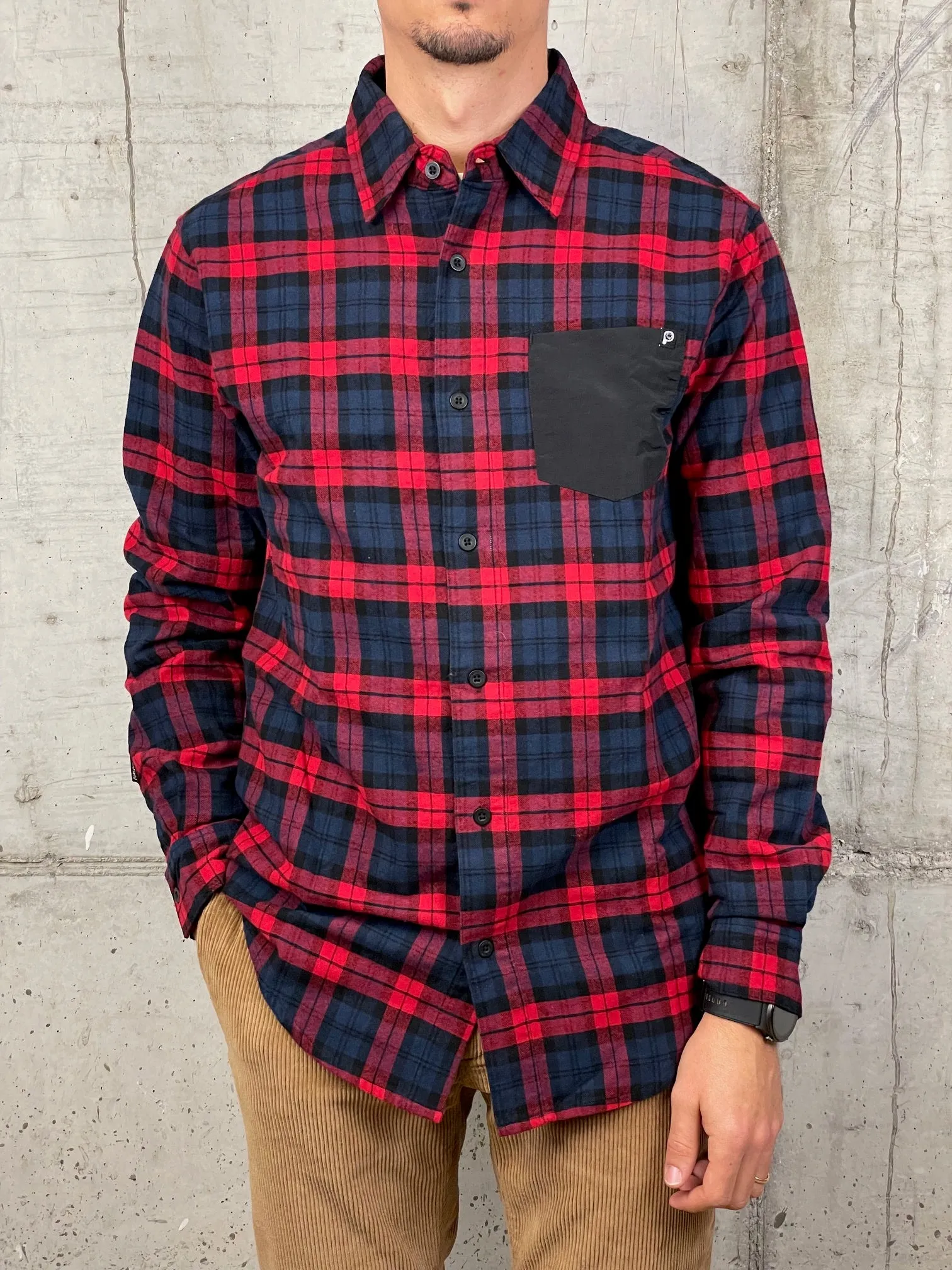 Penfield Camicia Flanella Classic Checked Rosso/Blu/Nero