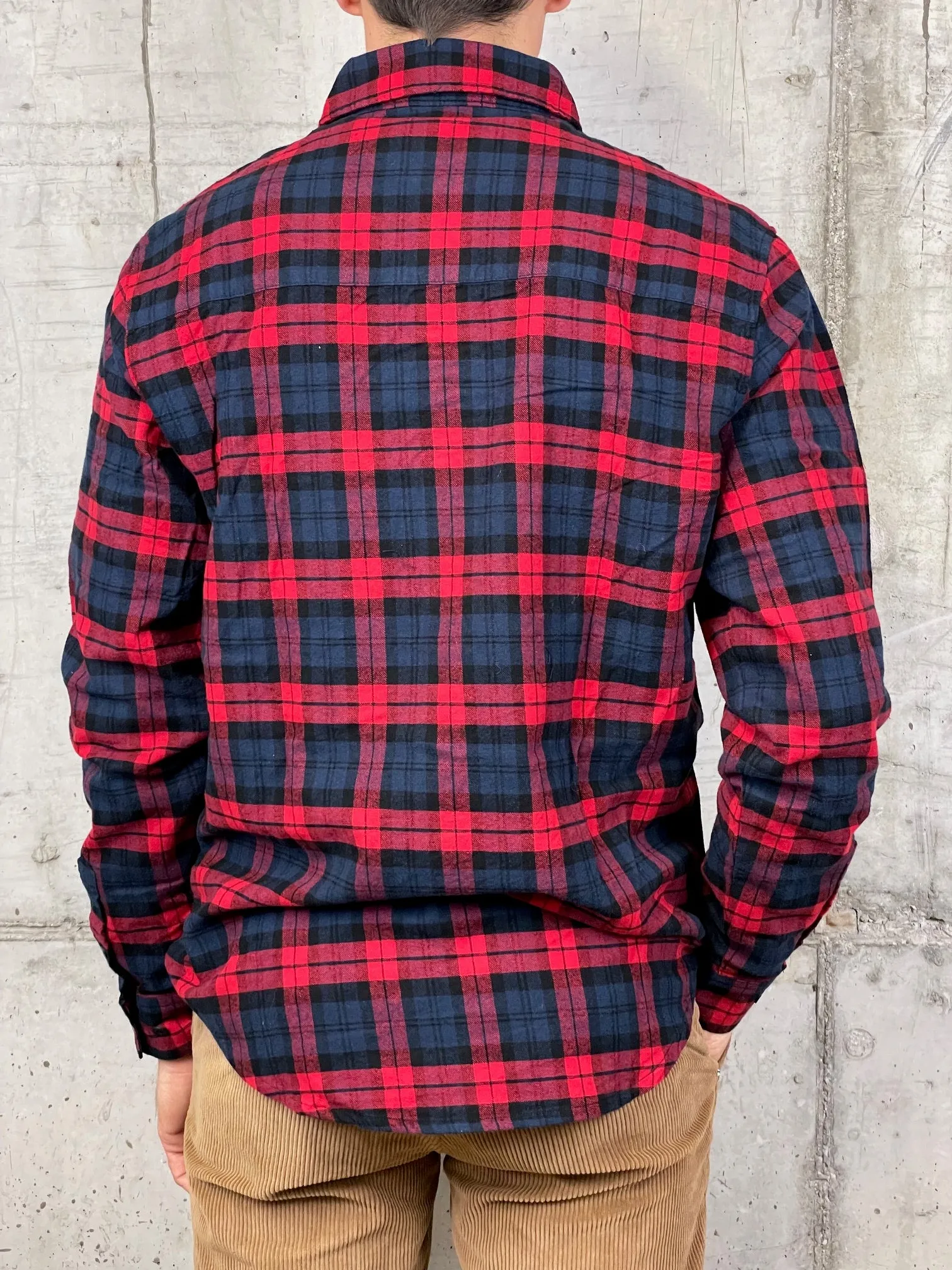 Penfield Camicia Flanella Classic Checked Rosso/Blu/Nero