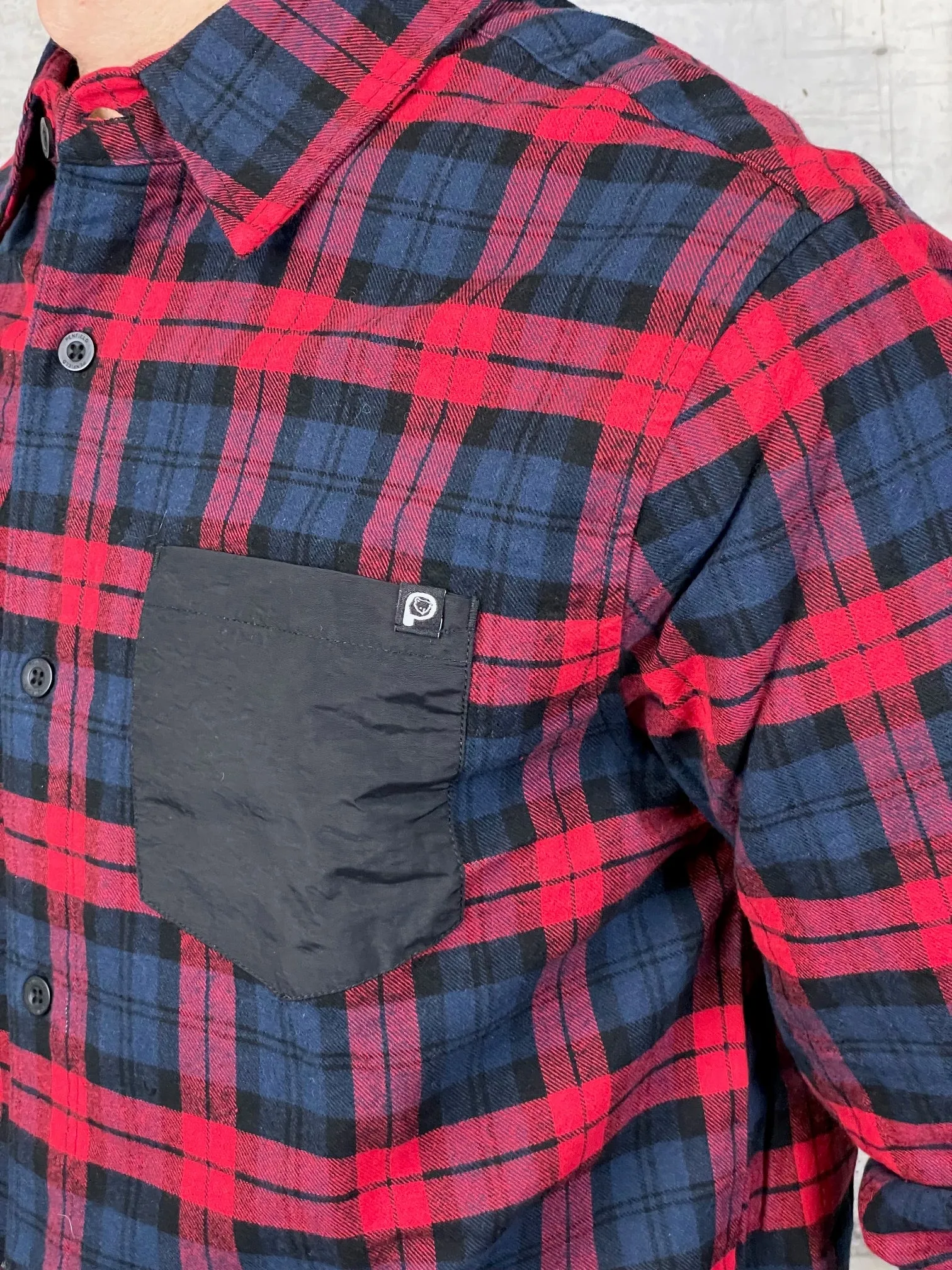 Penfield Camicia Flanella Classic Checked Rosso/Blu/Nero
