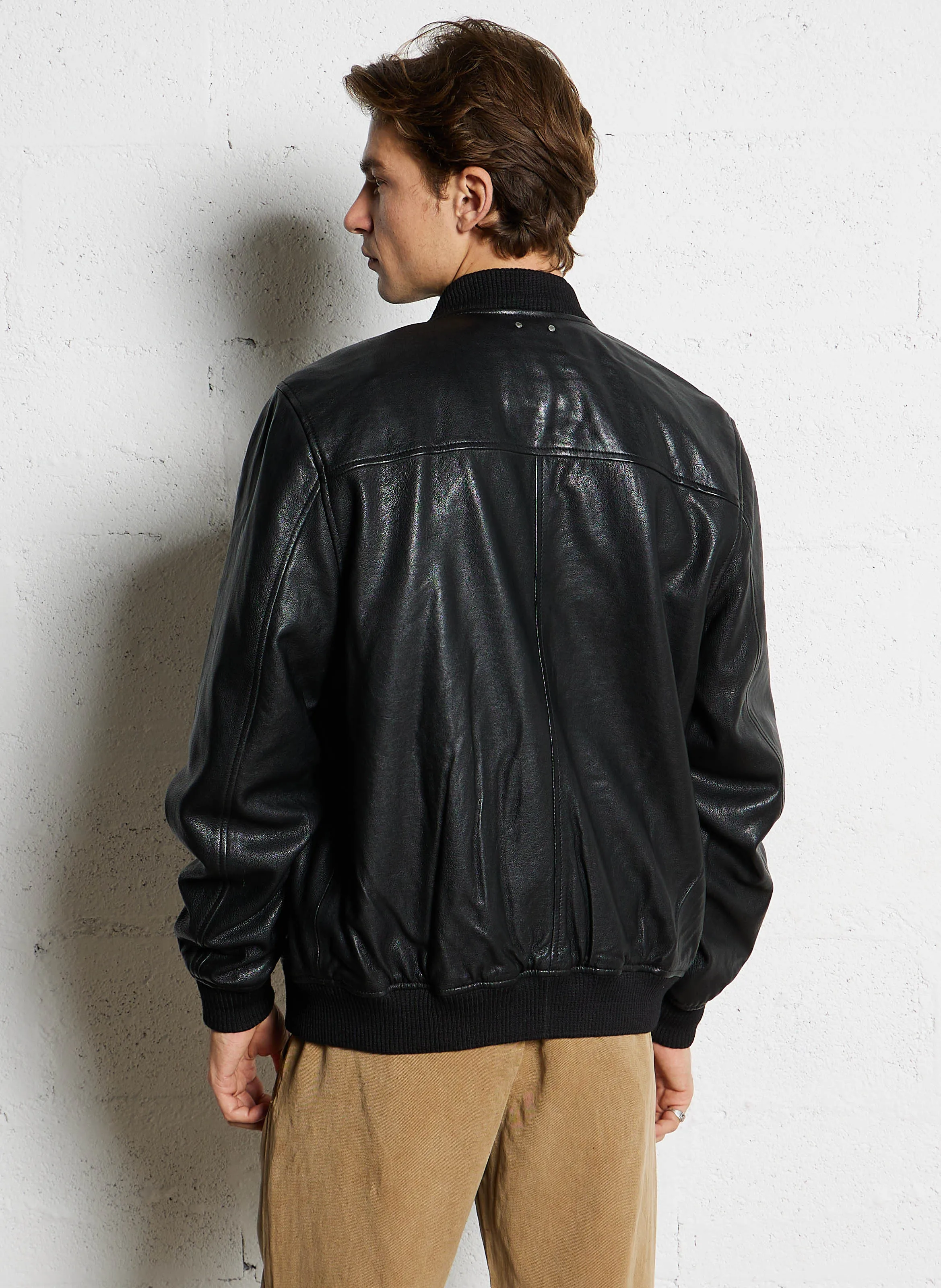  PEPE JEANS   TORNO - Giacca stile college in pelle | Nero