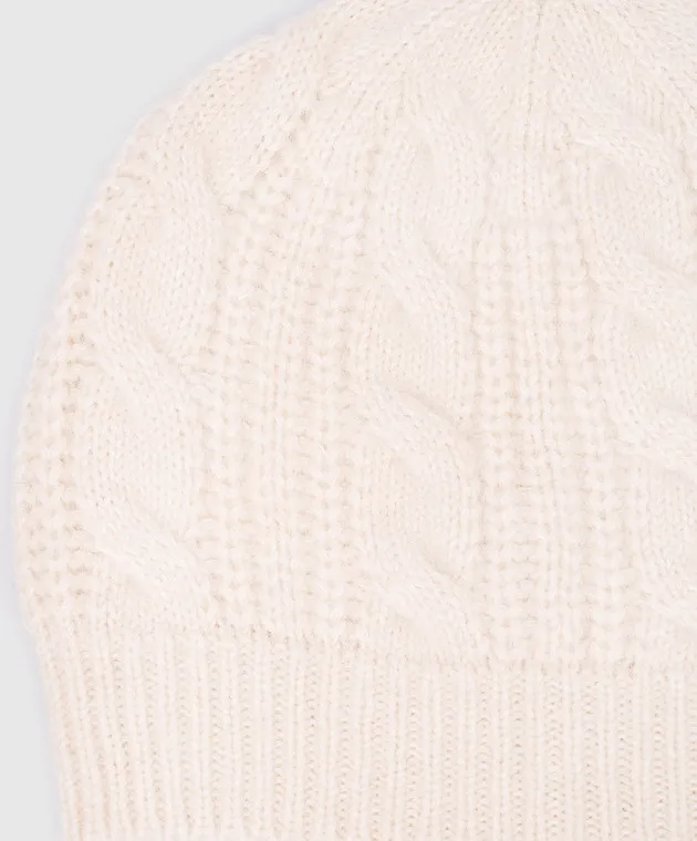 Peserico Cappello beige con lana e seta S36184F05M9018