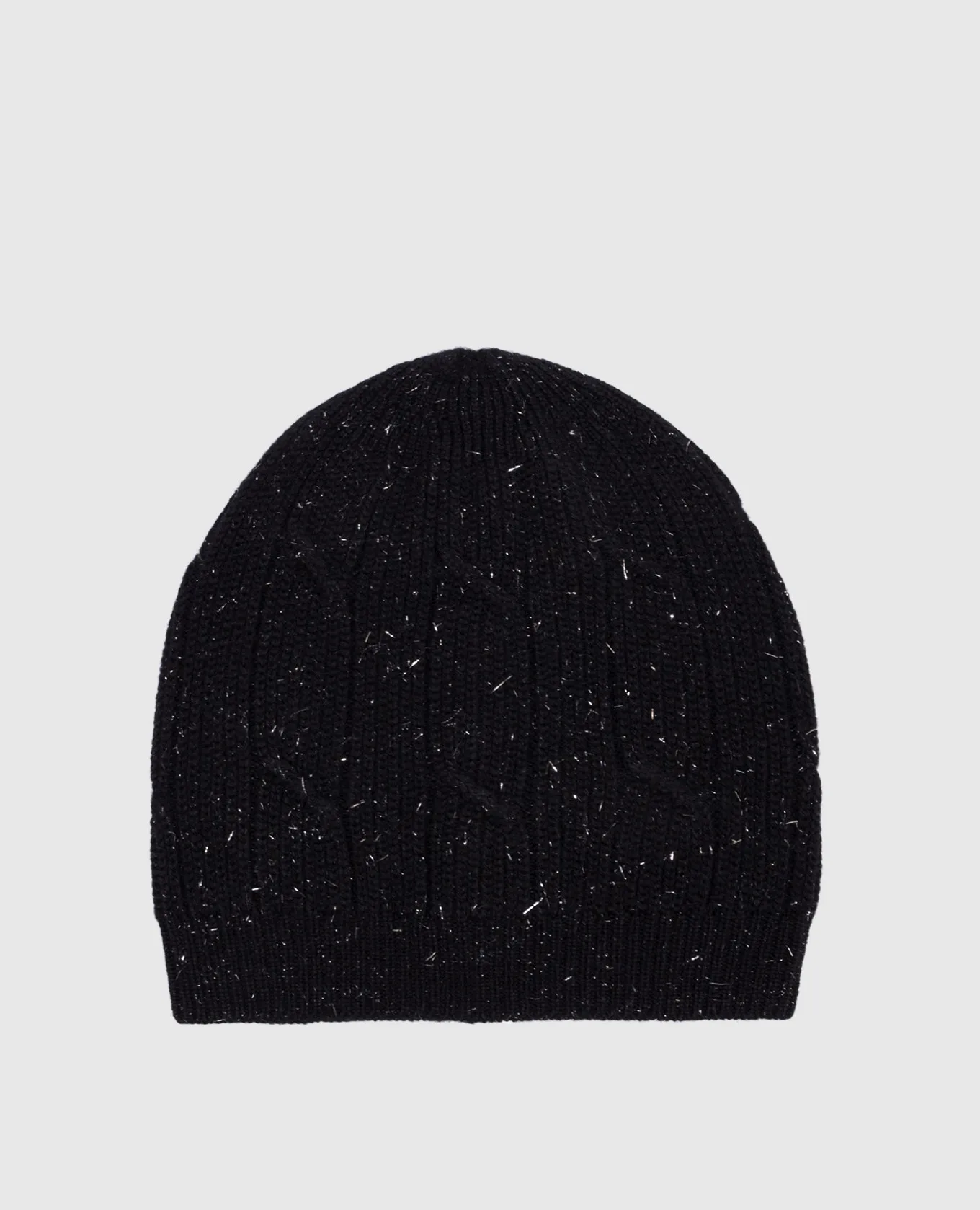 Peserico Cappello nero in lana, seta e cashmere con lurex S36185F0709095