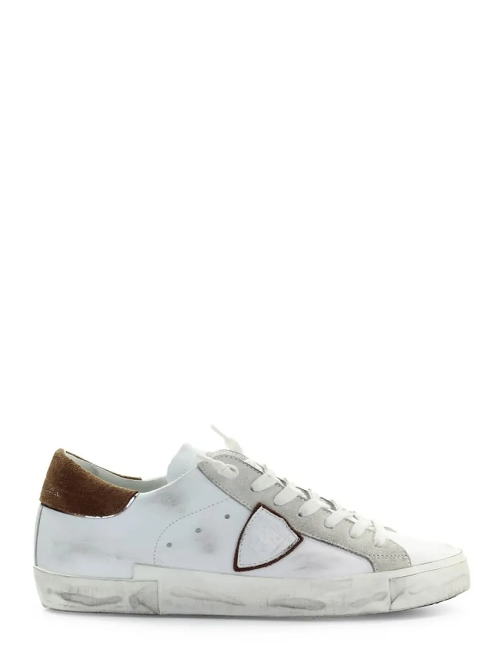 Philippe Model     Sneakers Prsx Mixage Pop Blanc Cognac