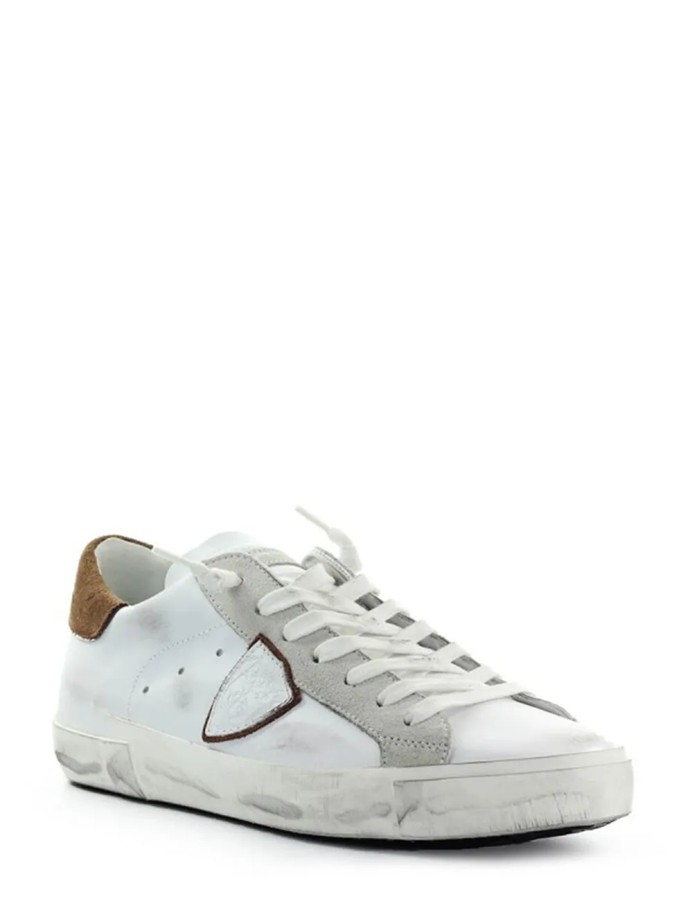 Philippe Model     Sneakers Prsx Mixage Pop Blanc Cognac