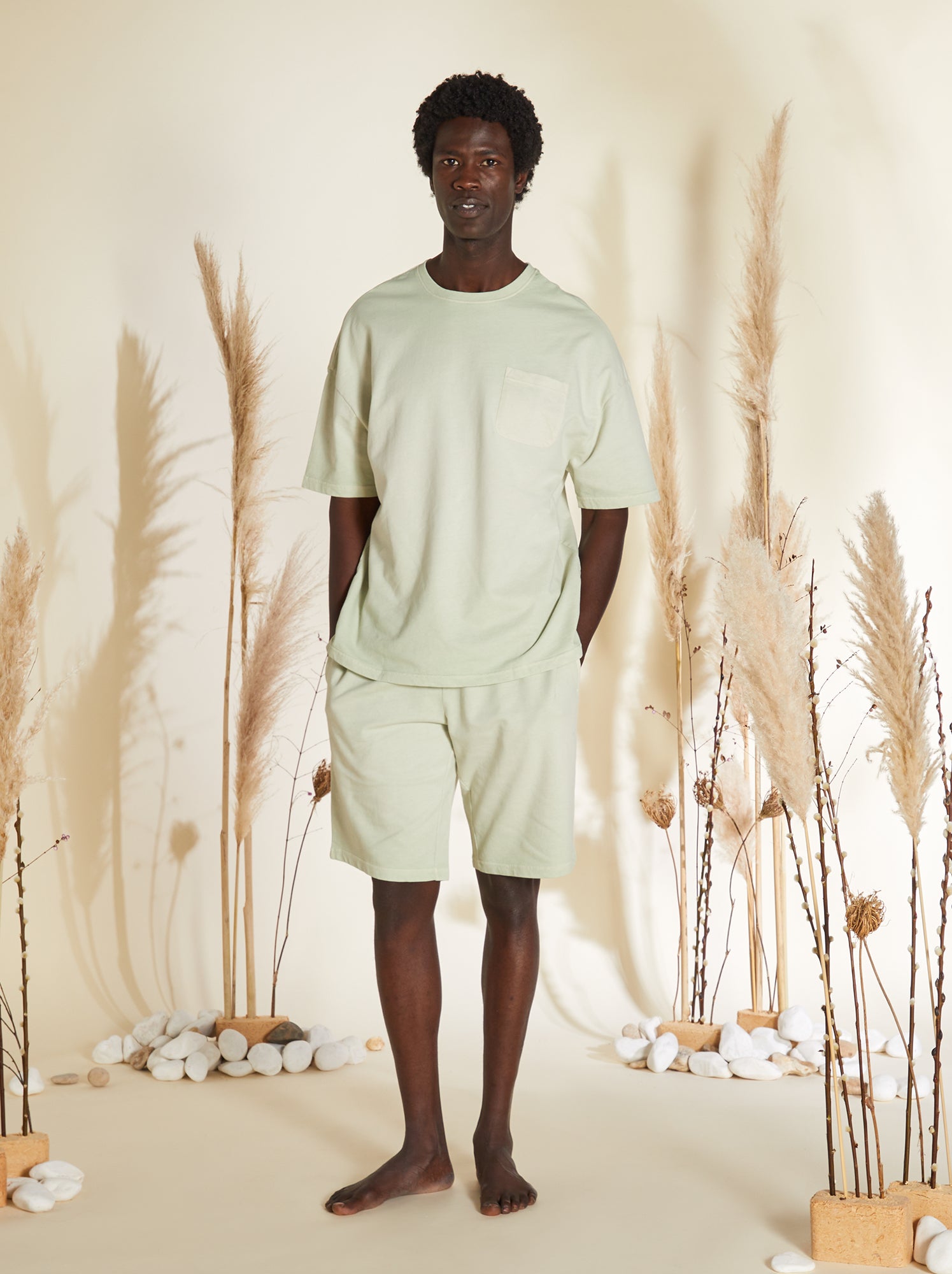 Pigiama corto t-shirt + bermuda- 2 pezzi - VERDE