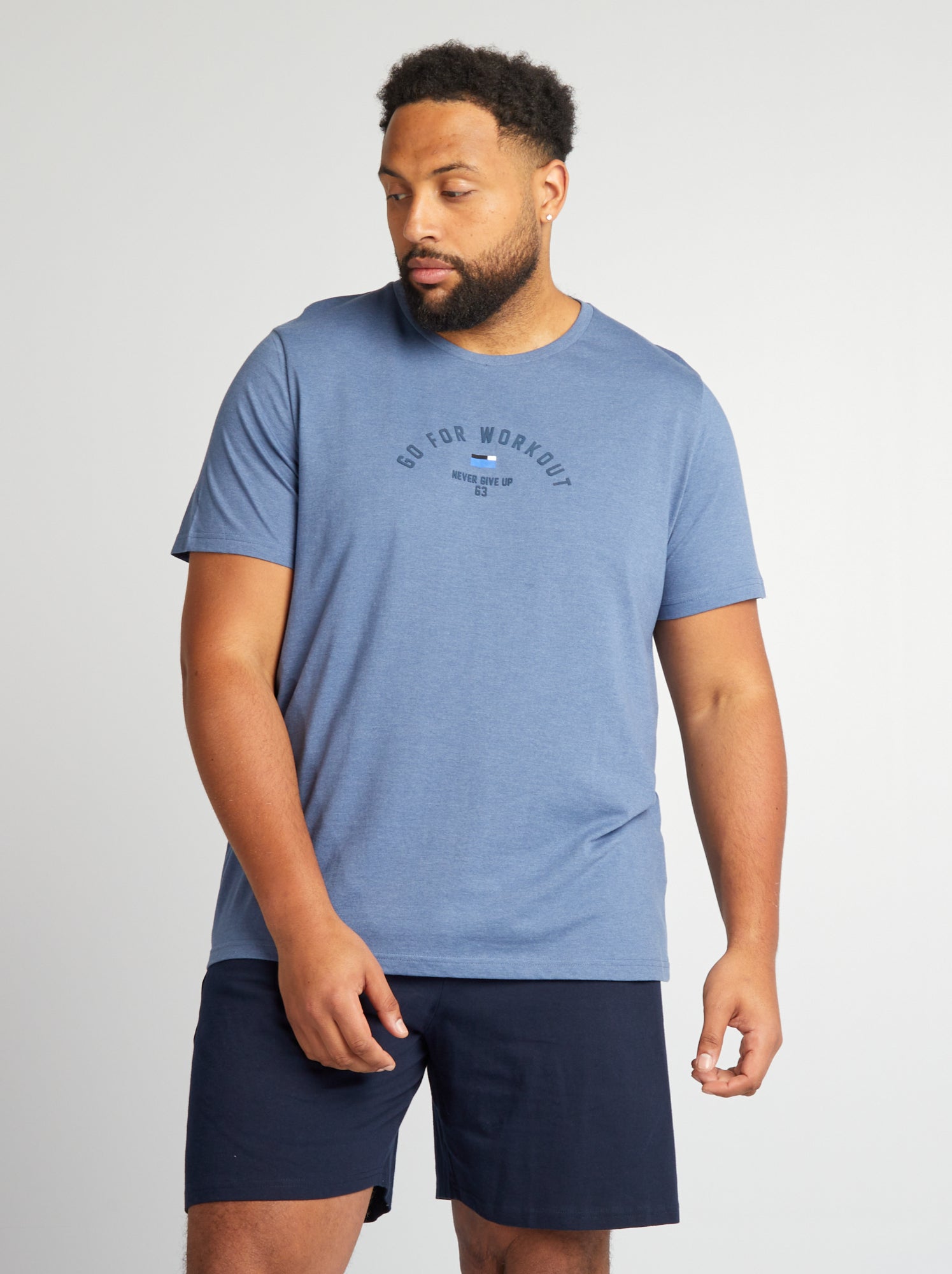 Pigiama corto - T-shirt + shorts - 2 pezzi - BLU