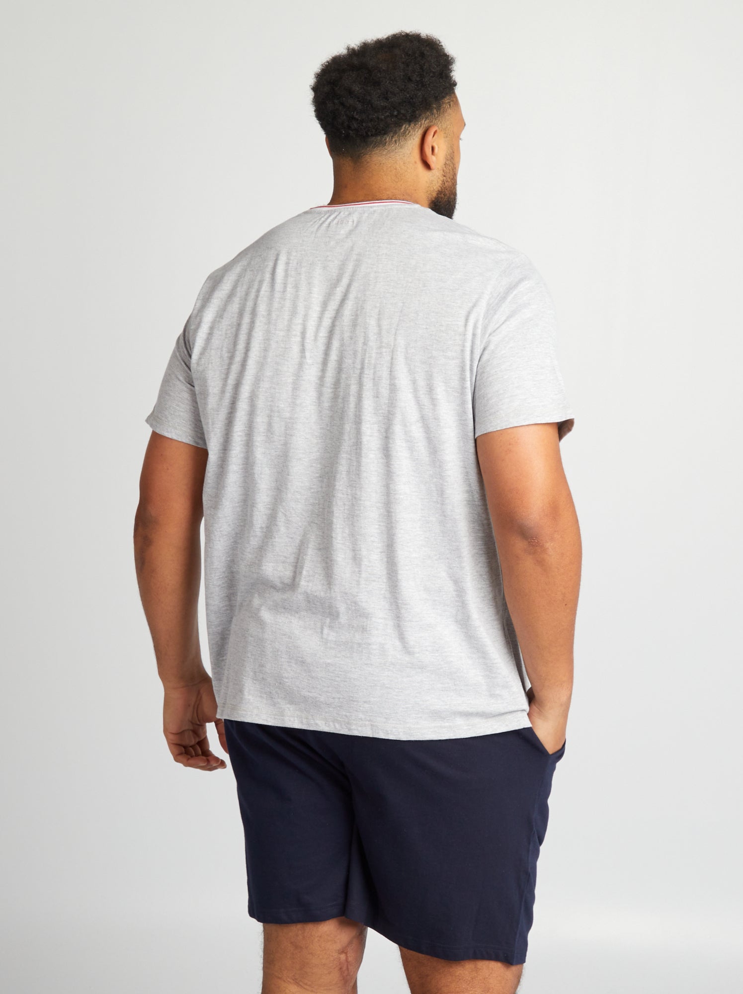 Pigiama corto - T-shirt + shorts - 2 pezzi - GRIGIO