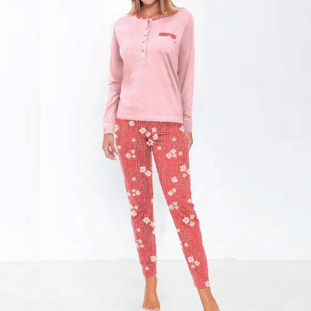 pigiama da donna gp5001 serafino di cotone il granchio lady 