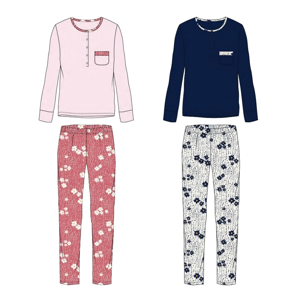 pigiama da donna gp5001 serafino di cotone il granchio lady 