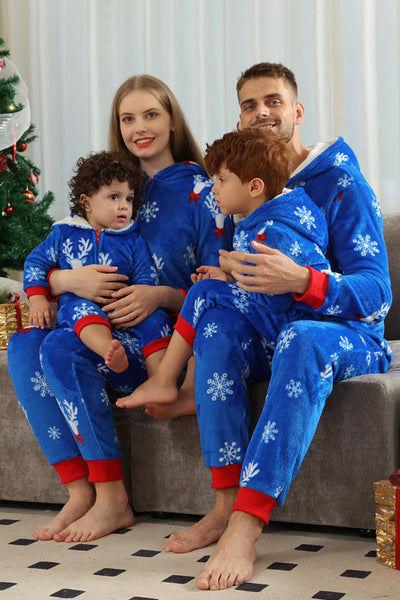 Pigiama Tutina Fiocco di Neve Famiglia Famiglia Reale Blu