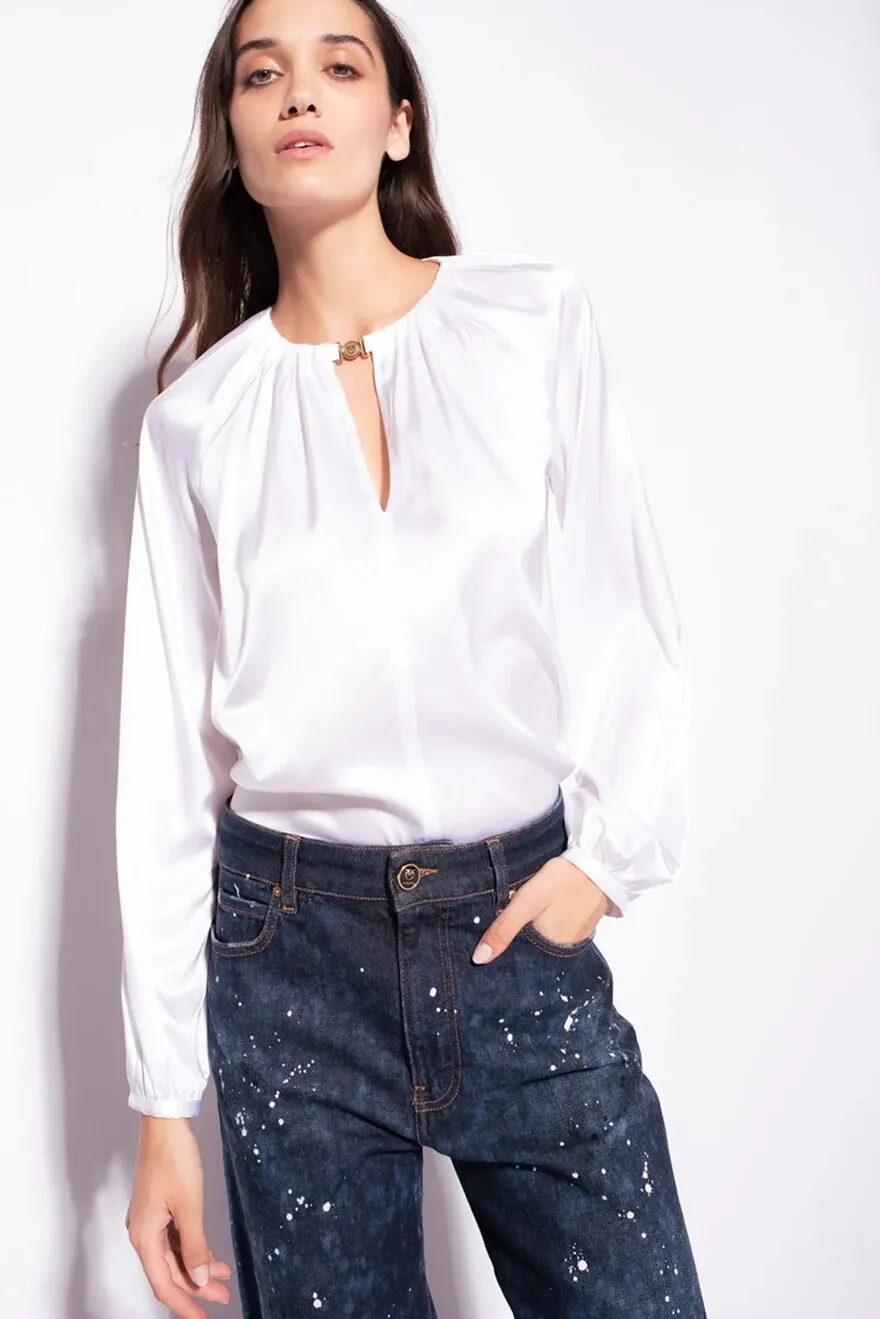 PINKO Blusa a maniche lunghe in satin