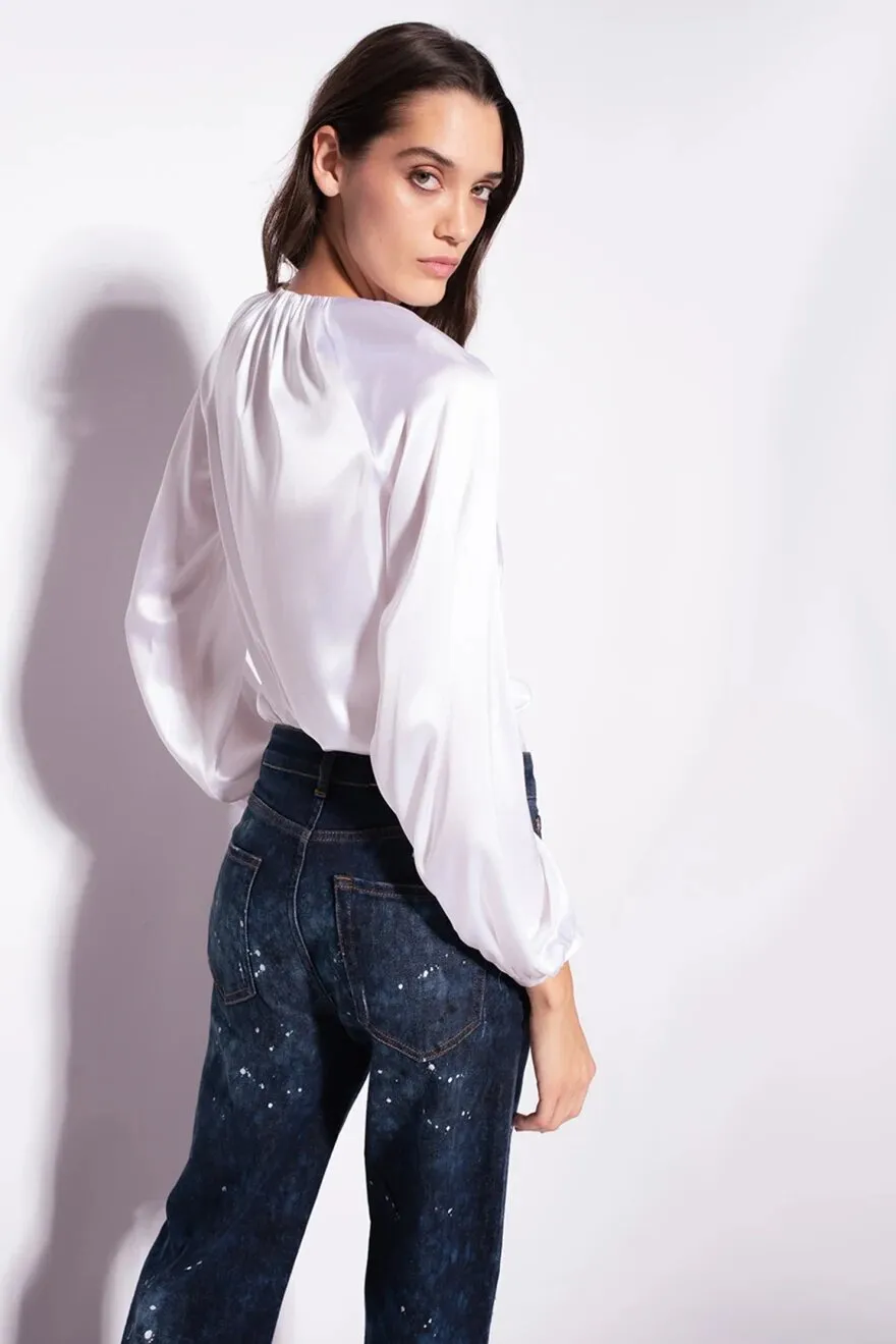 PINKO Blusa a maniche lunghe in satin