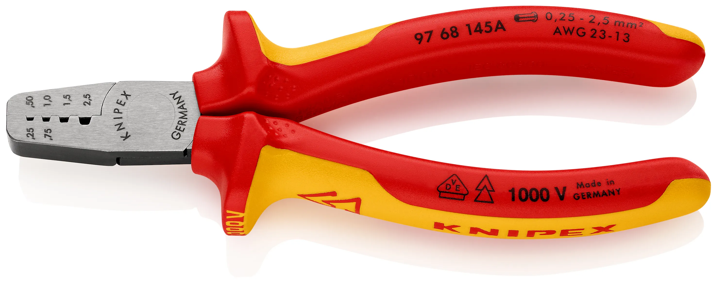 Pinza crimpatrice Knipex, Fermagli a filo