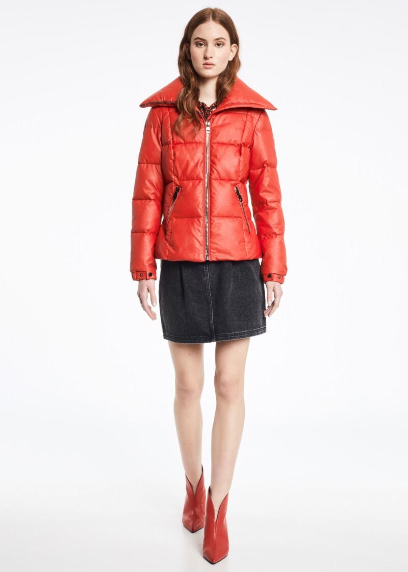 Piumino in eco pelle