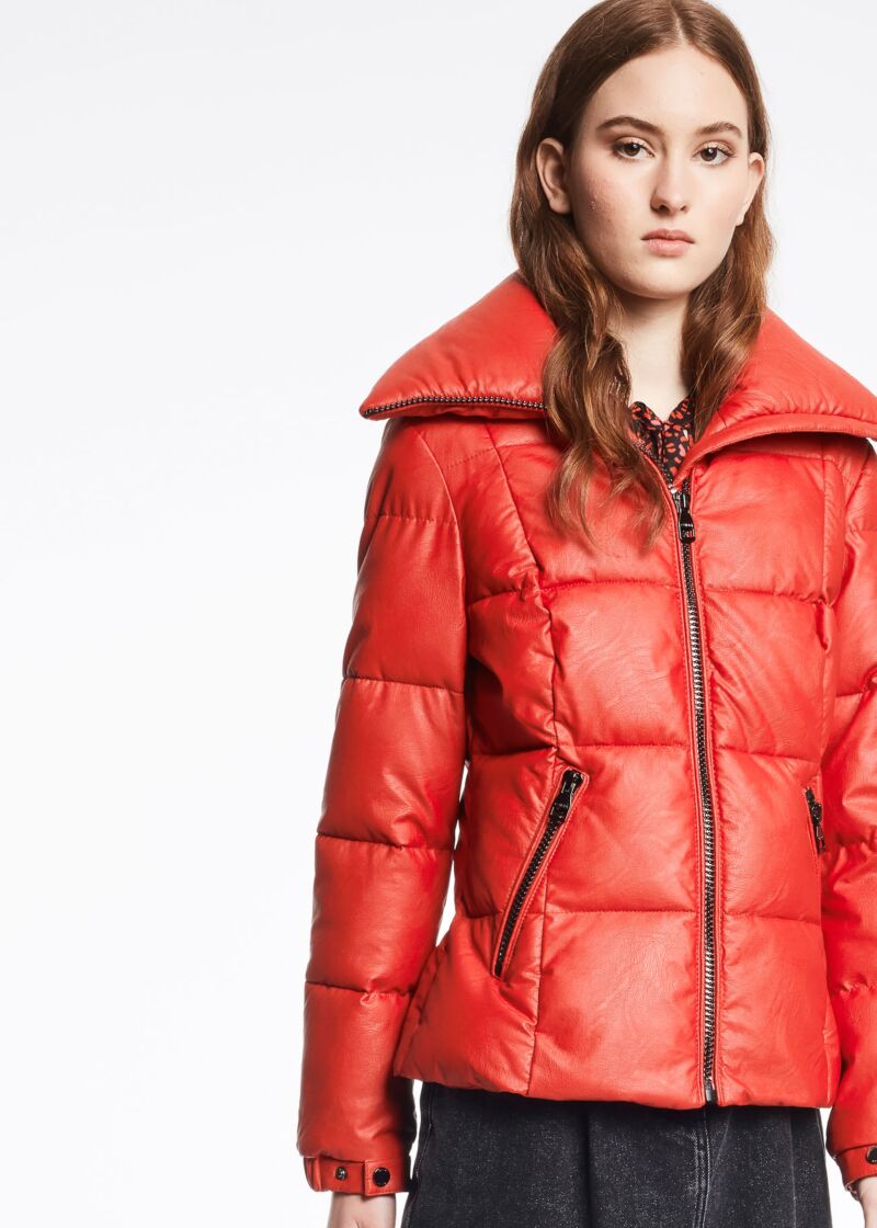 Piumino in eco pelle