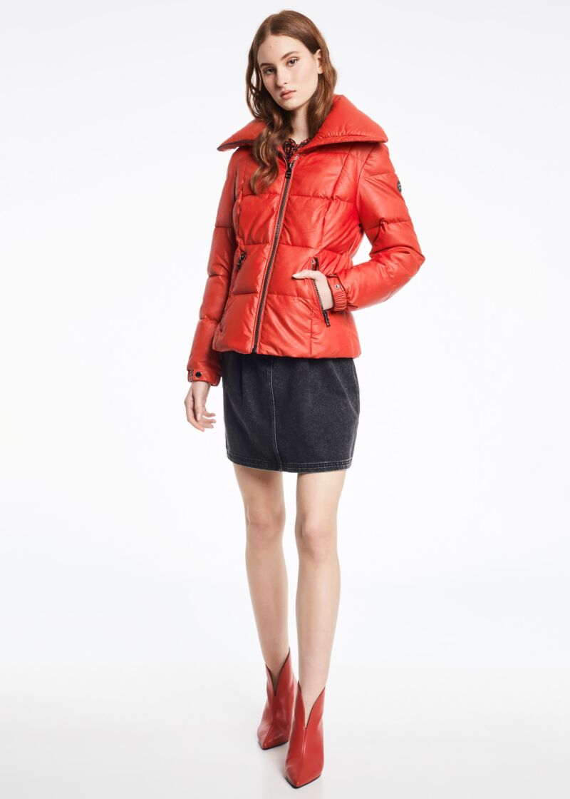Piumino in eco pelle