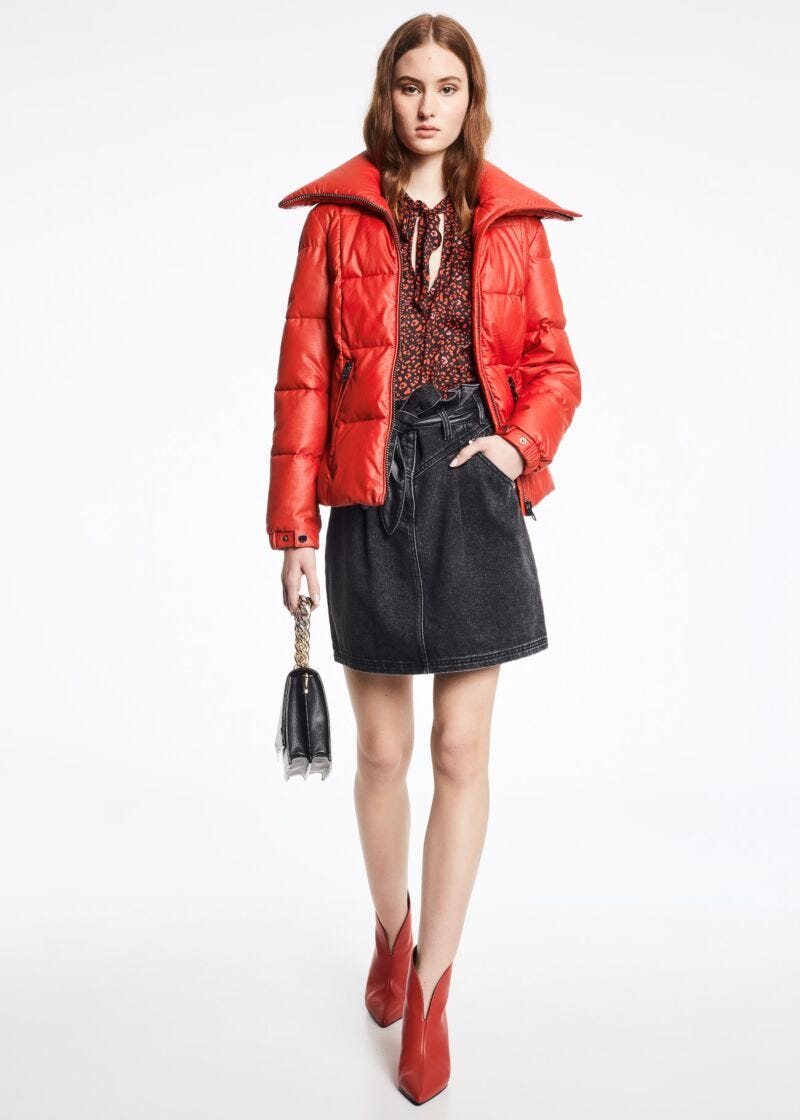 Piumino in eco pelle