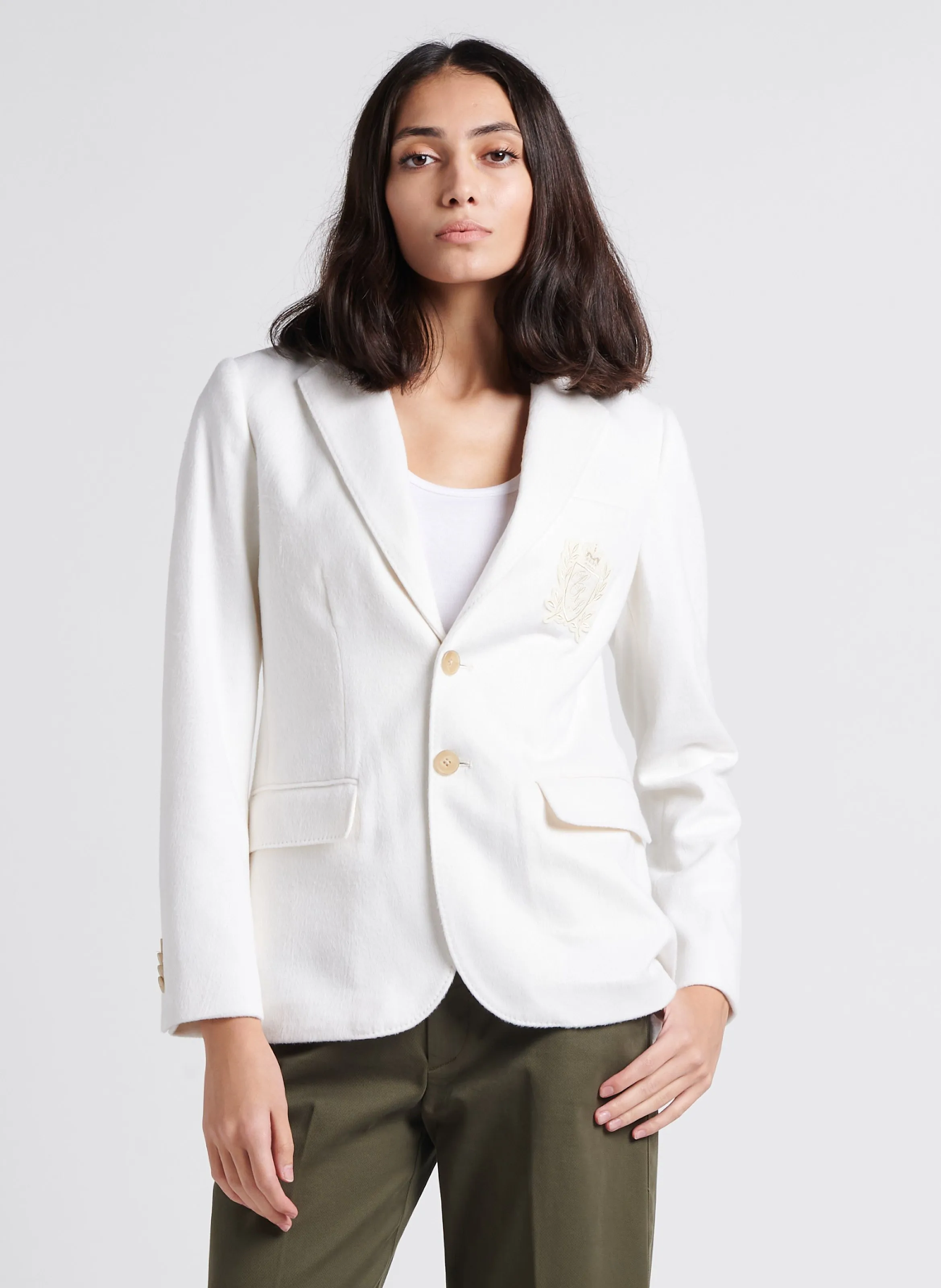  POLO RALPH LAUREN   Giacca blazer con logo ricamato | Beige